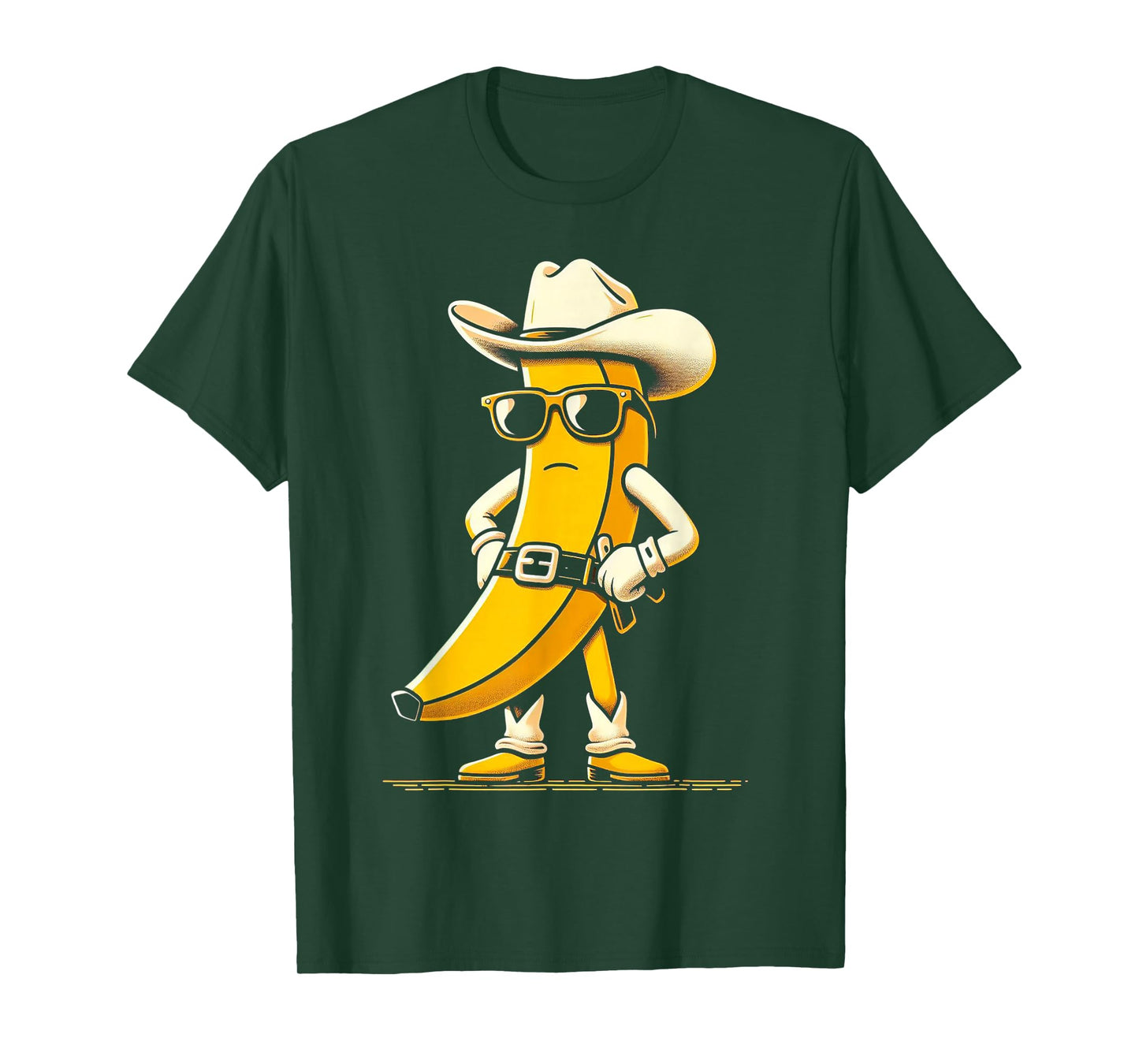 Banana Cowboy Cowgirl Country Western Novelty Funny Banana T-Shirt