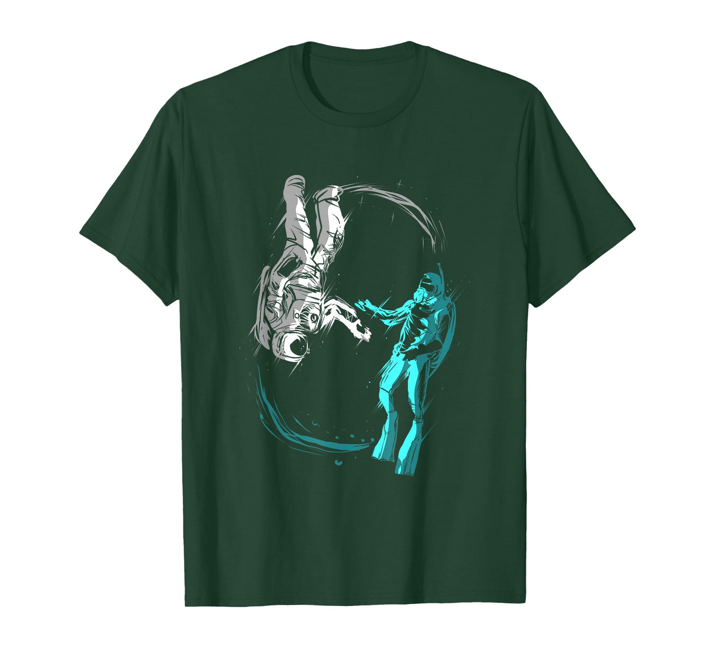 Astronaut and Scuba Diver for Dive Buddy Diving Underwater T-Shirt