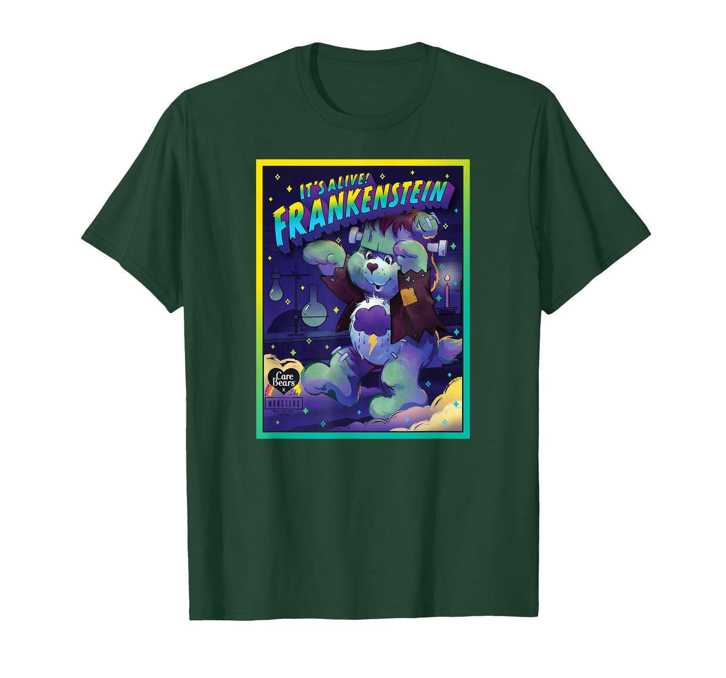 Care Bears x Universal Monsters Grumpy Bear Frankenstein T-Shirt