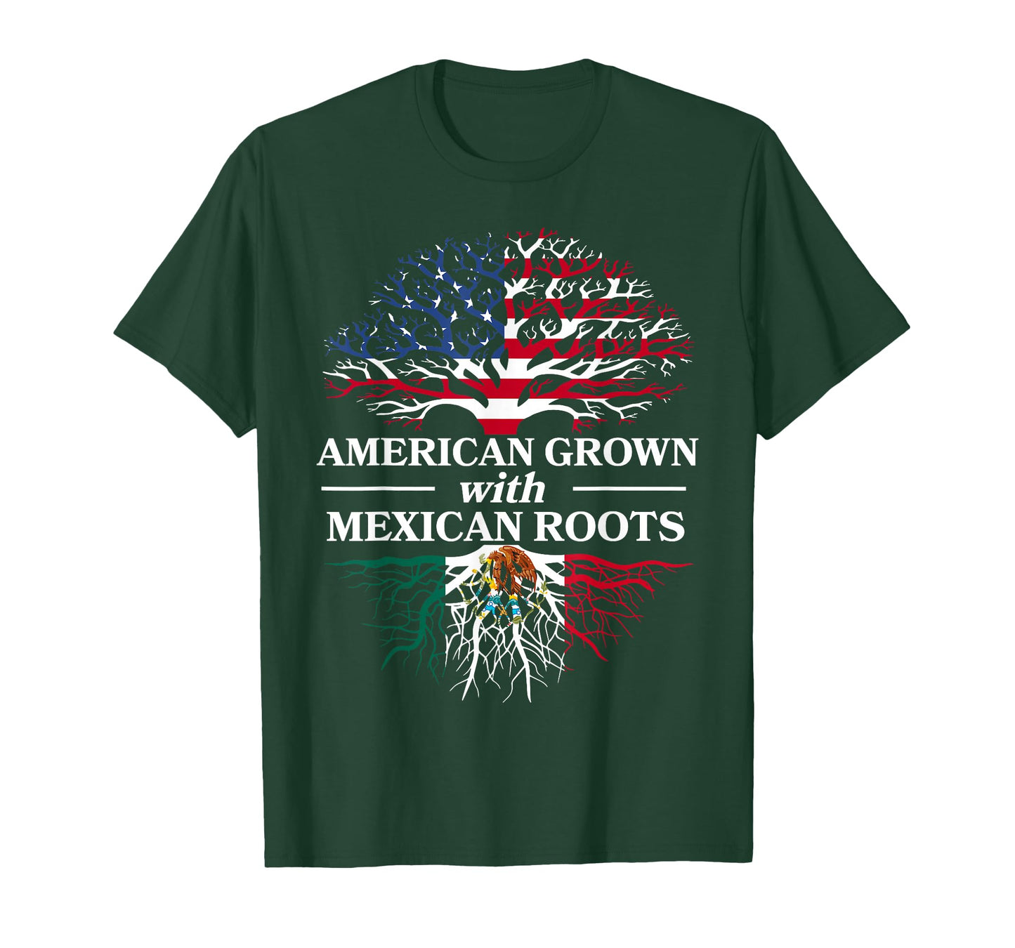 American Grown Mexican Roots Mexico Country Lover Proud Us T-Shirt