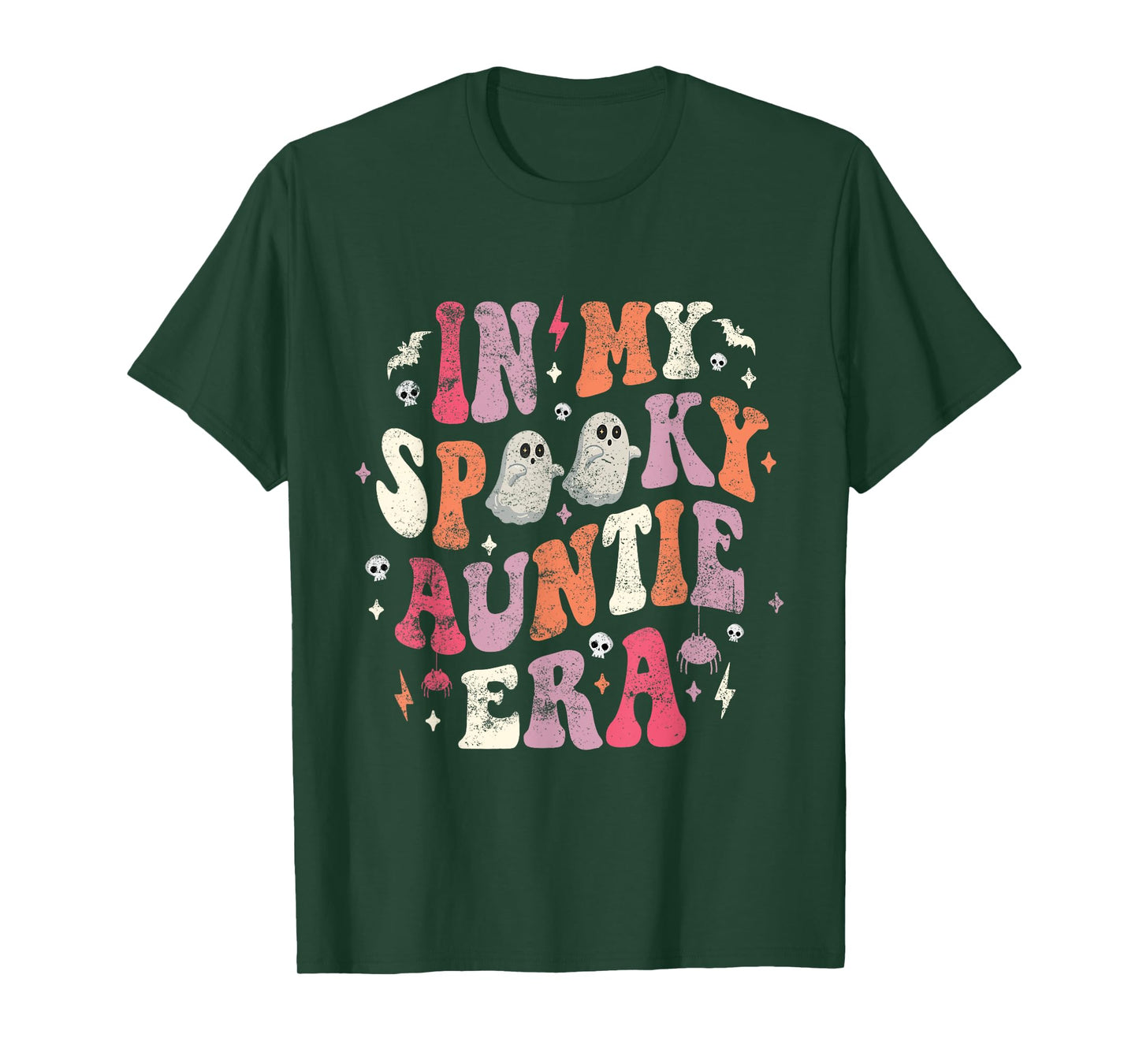 In My Spooky Auntie Era Funny Ghost Auntie Halloween T-Shirt