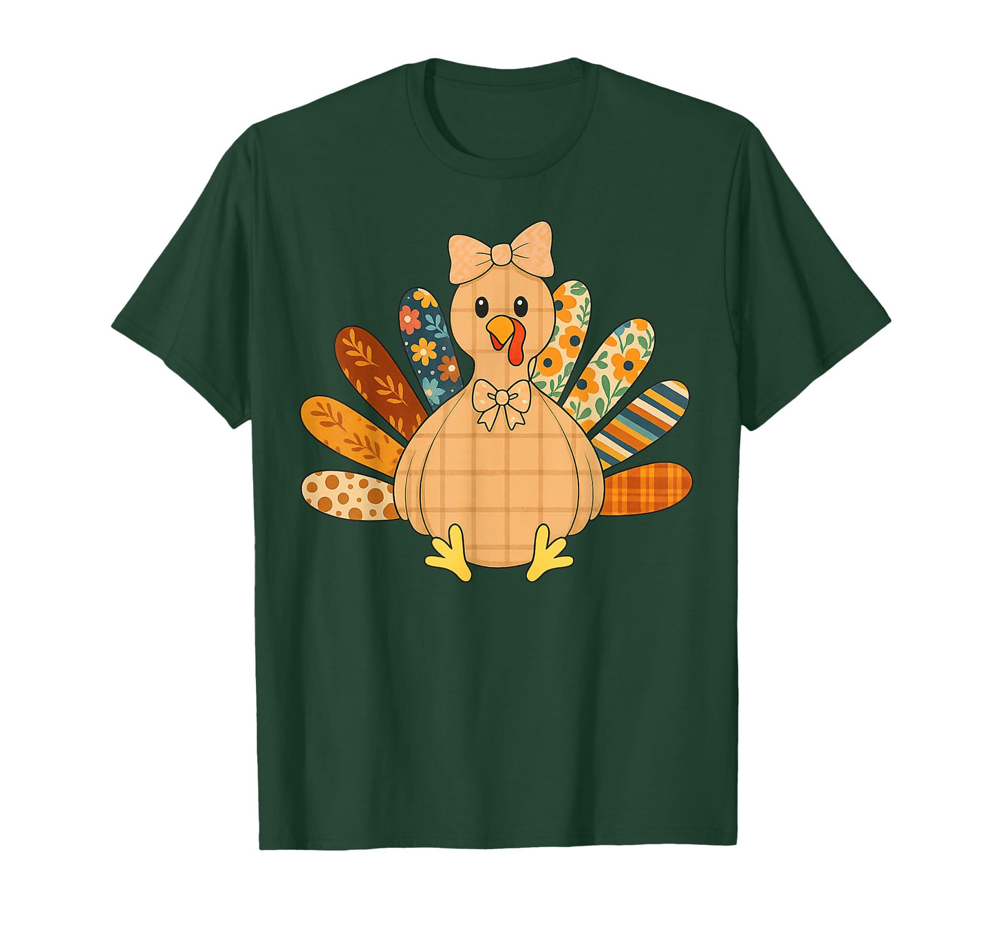 Funny Turkey Thanksgiving Vintage Boho Floral Fall Vibes T-Shirt