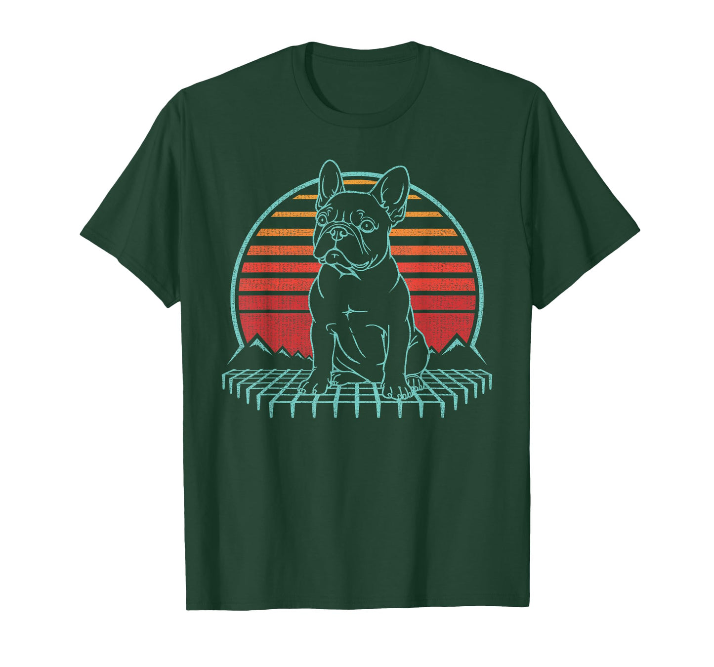 French Bulldog Lover Frenchie Dog Retro Vintage 80s T-Shirt