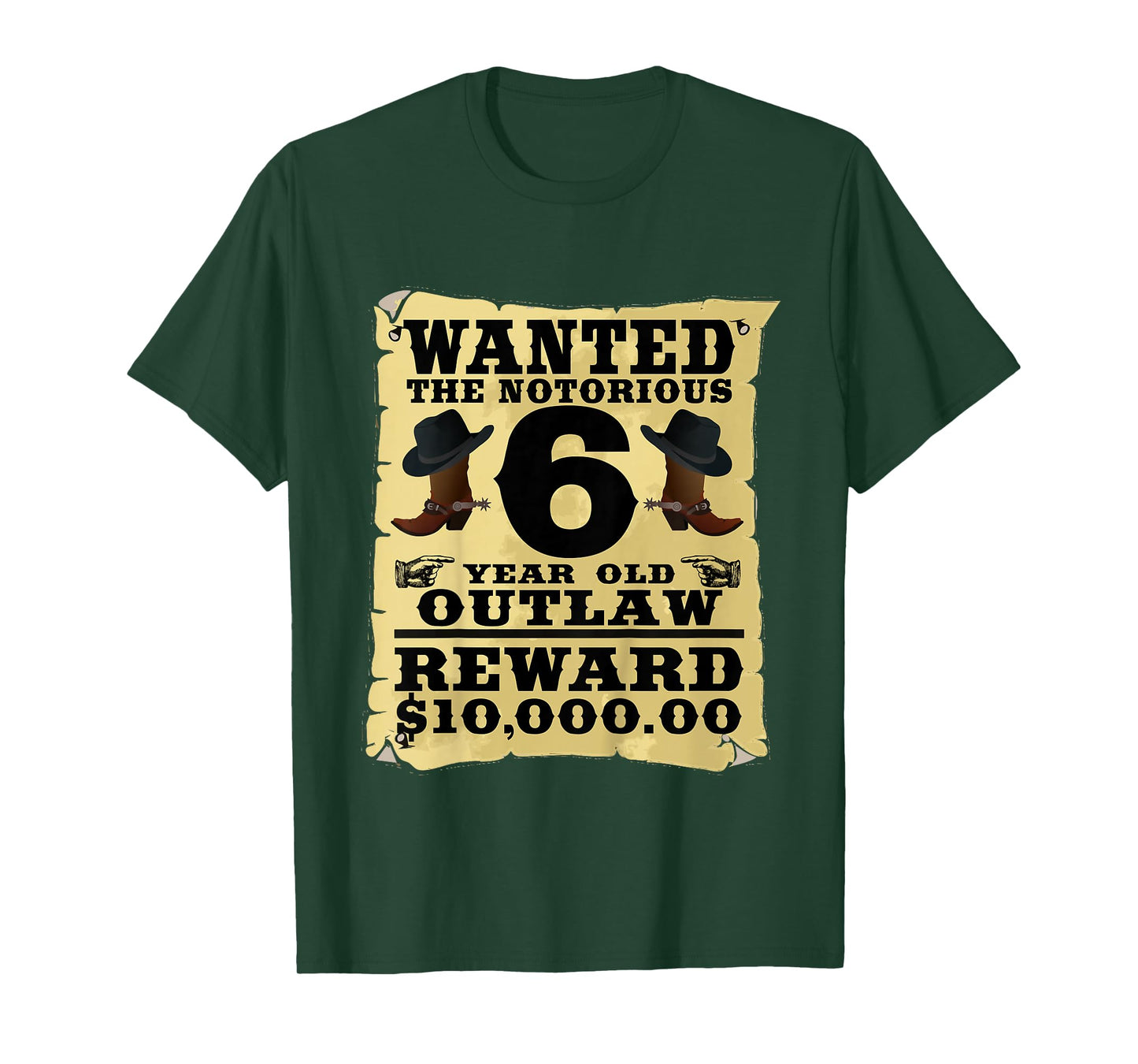 6 Year Old Cowboy Birthday Party Wild West Western 6th Gift T-Shirt