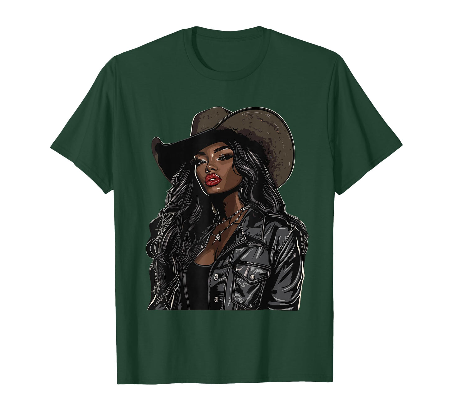 Black African American Cowgirl Western Country Texas Rodeo T-Shirt