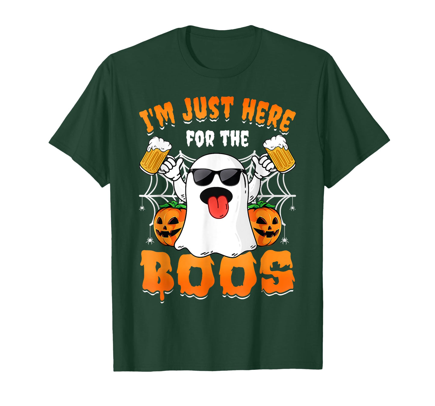 I'm Just Here For The Boos Funny Halloween Gifts Women Ghost T-Shirt