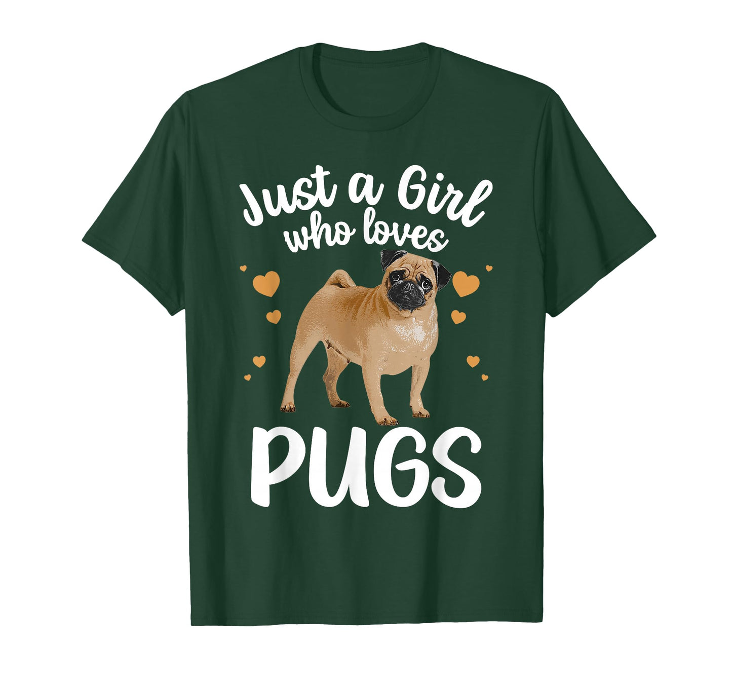 Cool Pug Art for Girls Women Kids Pug Dog Animal Puppy Lover T-Shirt