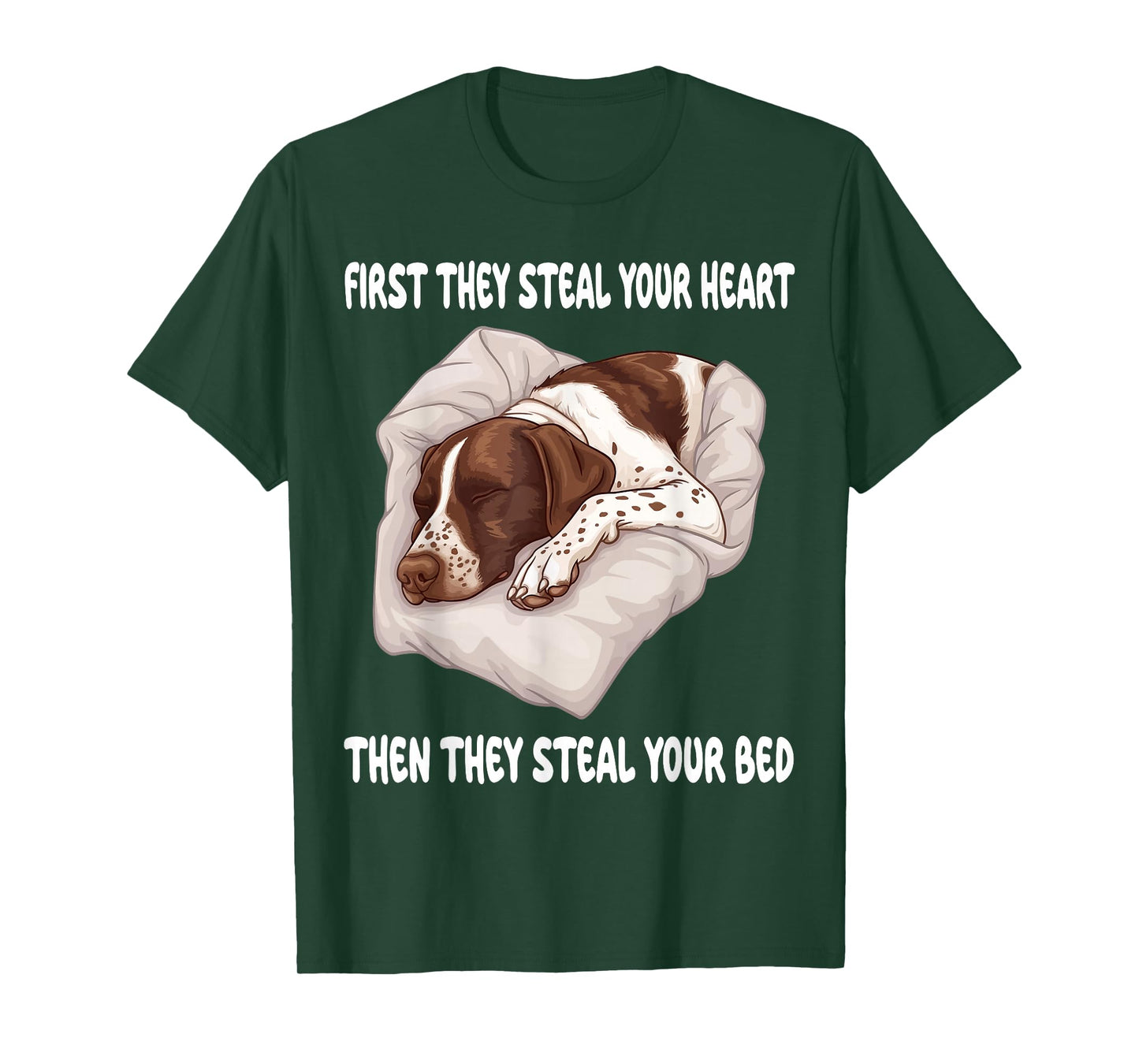 German Shorthaired Pointer Sleeping Pajamas Nightgown T-Shirt