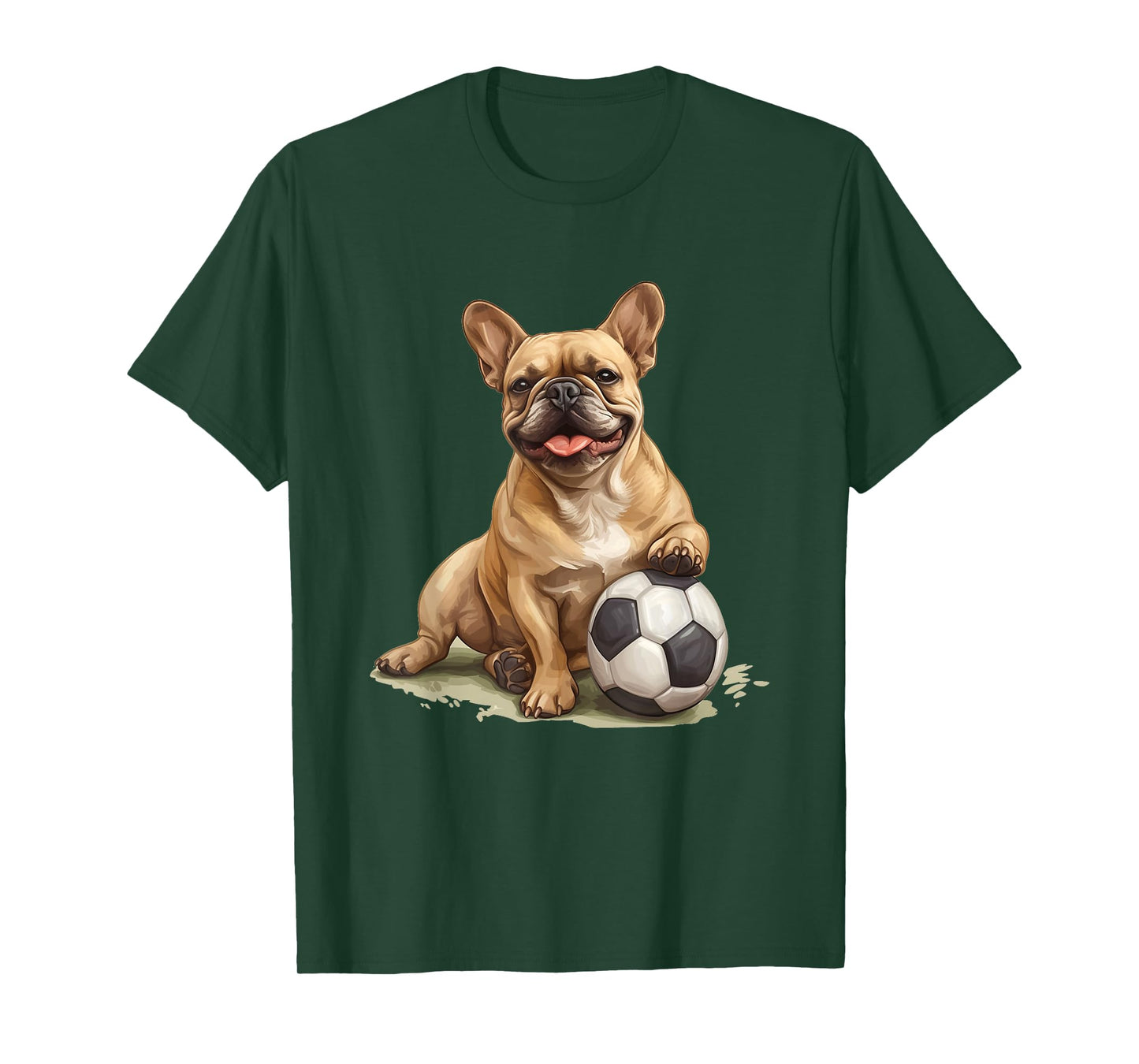 Adorable French Bulldog Soccer Ball Sports Team Animal T-Shirt