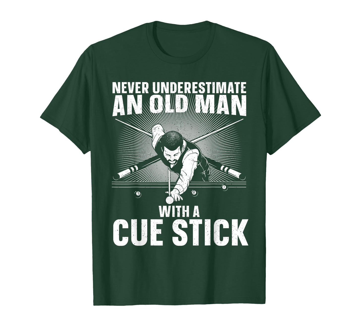 Best Pool Art for Men Grandpa Billiard Player Pool Lover T-Shirt