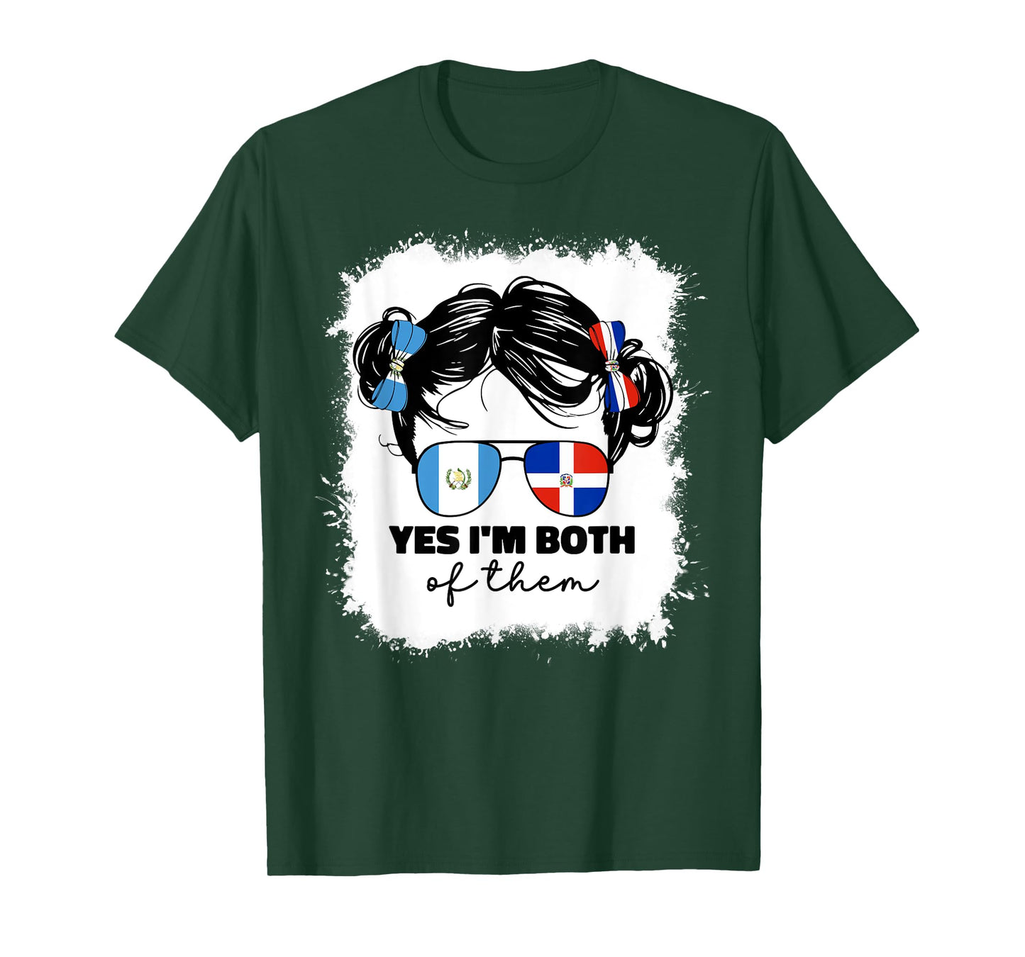 Half Dominican And Guatemalan Guatemala Flag Kids Girls Mix T-Shirt