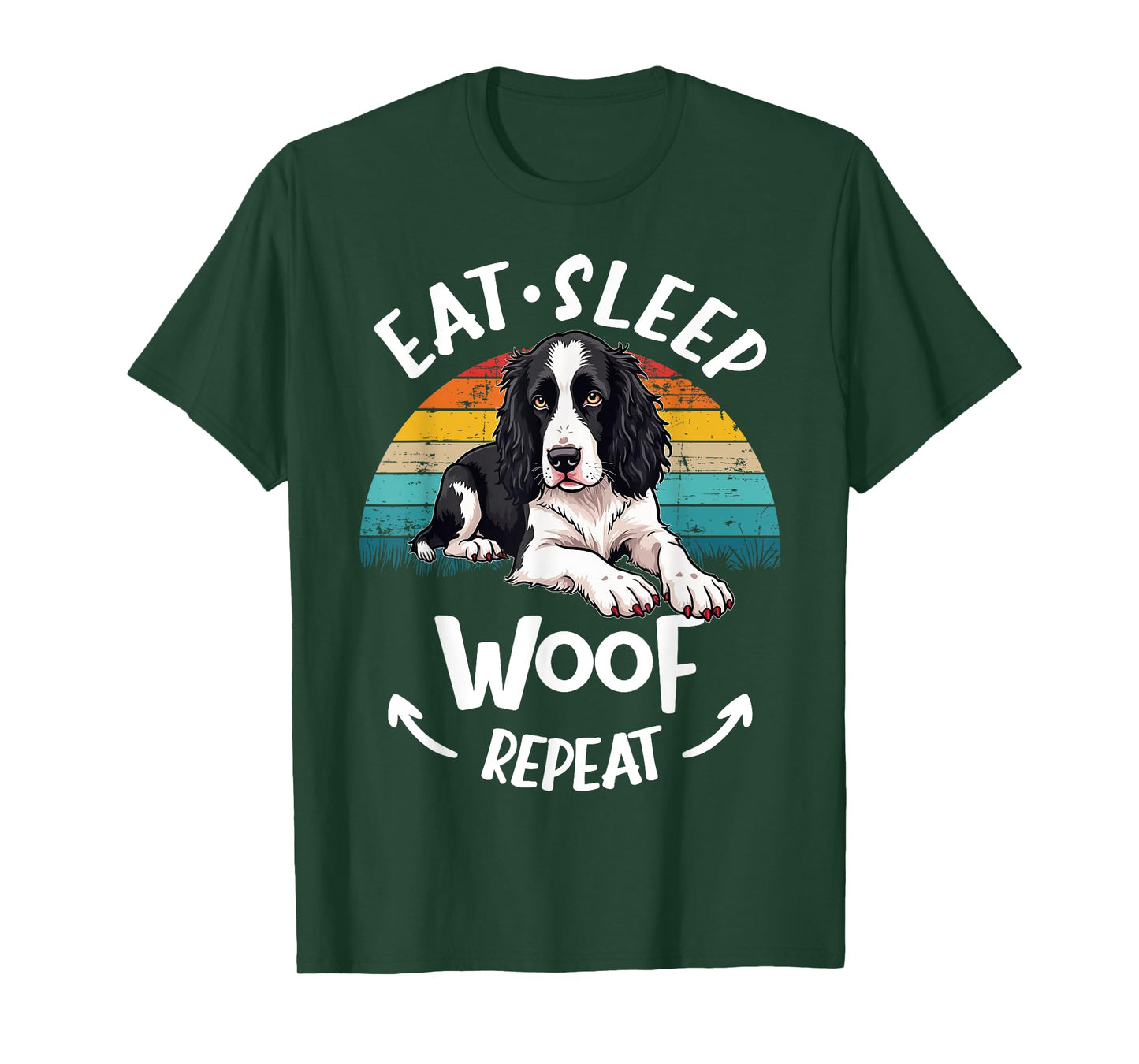 English Springer Spaniel Dog Eat Sleep Repeat T-Shirt