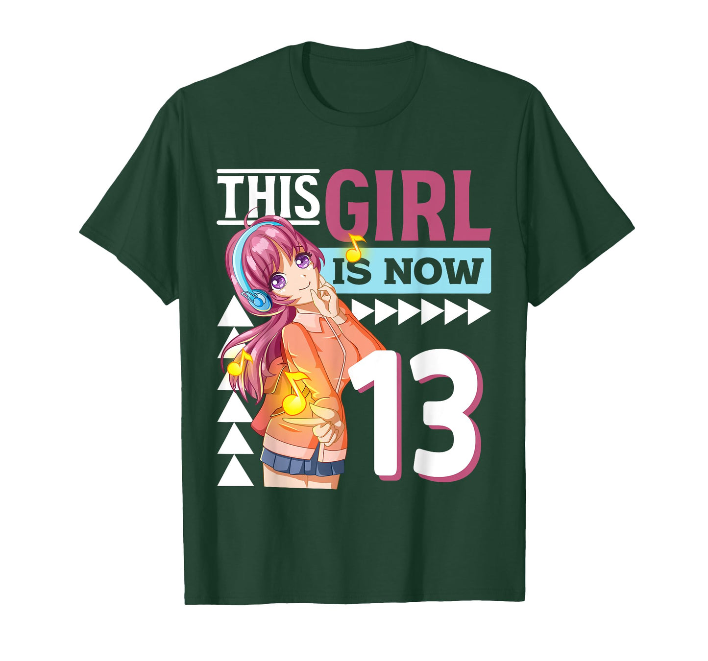This Anime Girl Is Now 13 Years Old Anime 13 th Birthday T-Shirt