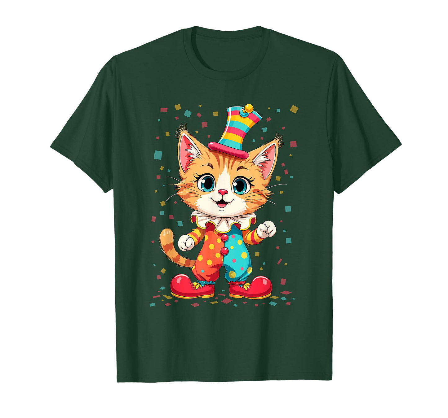 Fancy dress costume clown cat funny clown confetti T-Shirt