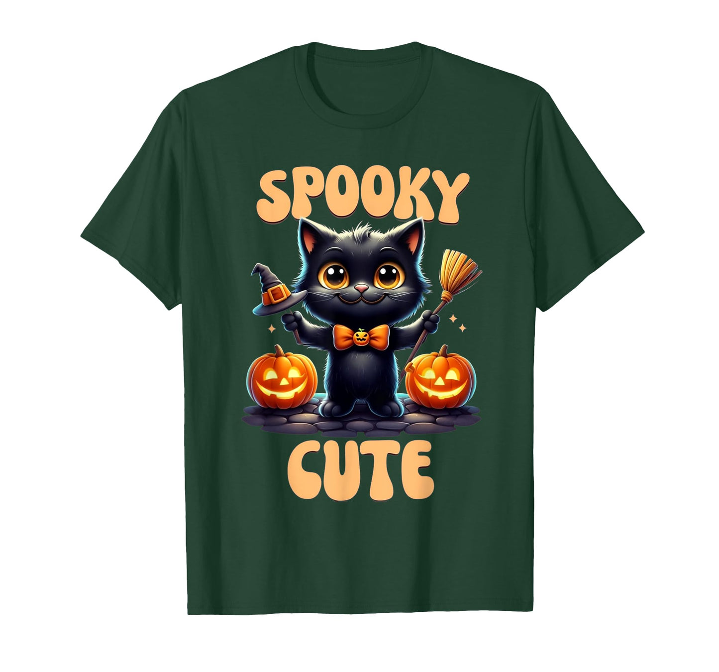 Spooky Cute Black Cat T-Shirt