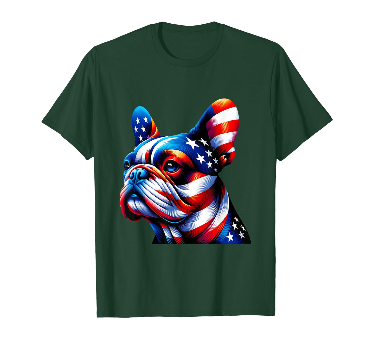 4th of July French Bulldog Lover Patriotic USA American Flag T-Shirt