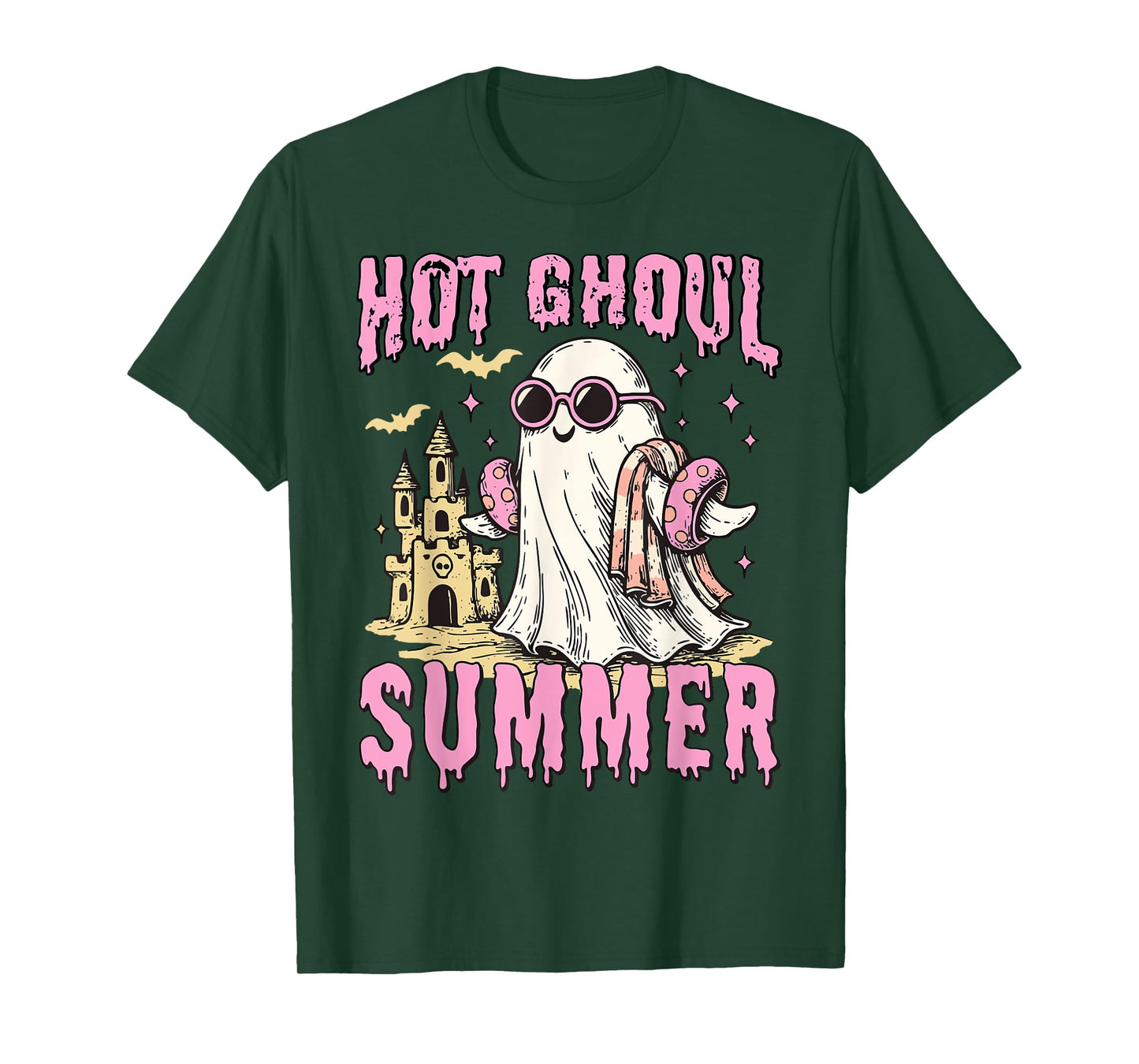 Summerween Hot Ghoul Summer Funny Cute Ghost Pool Halloween T-Shirt
