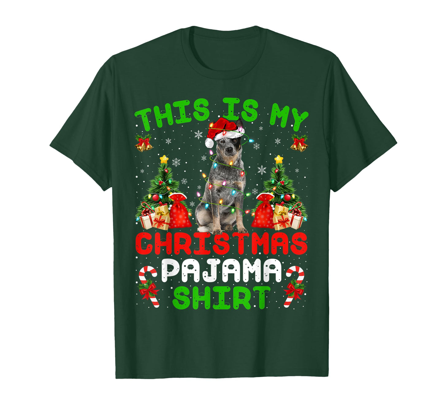 This Is My Christmas Pajama Shirt Blue Heeler Dog Christmas T-Shirt