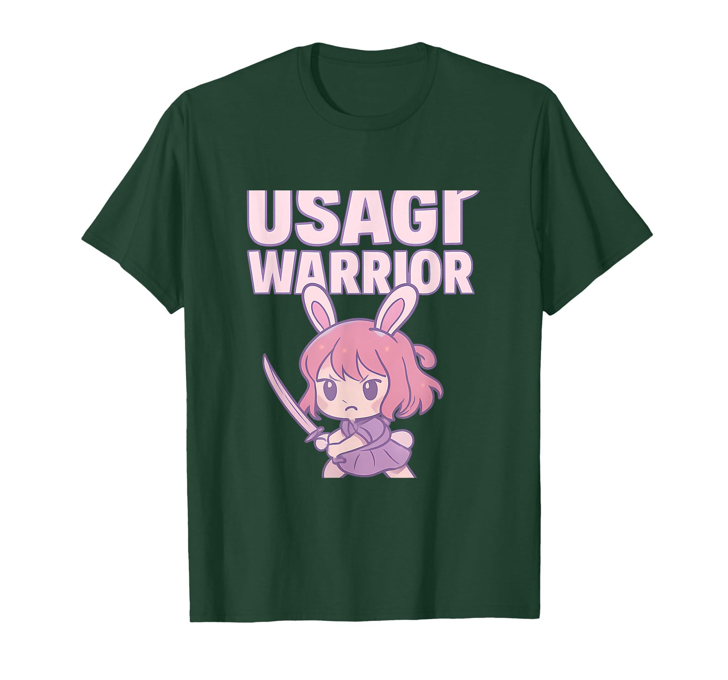 Usagi Warrior Kawaii Anime Bunny Girl Graphic Print T-Shirt