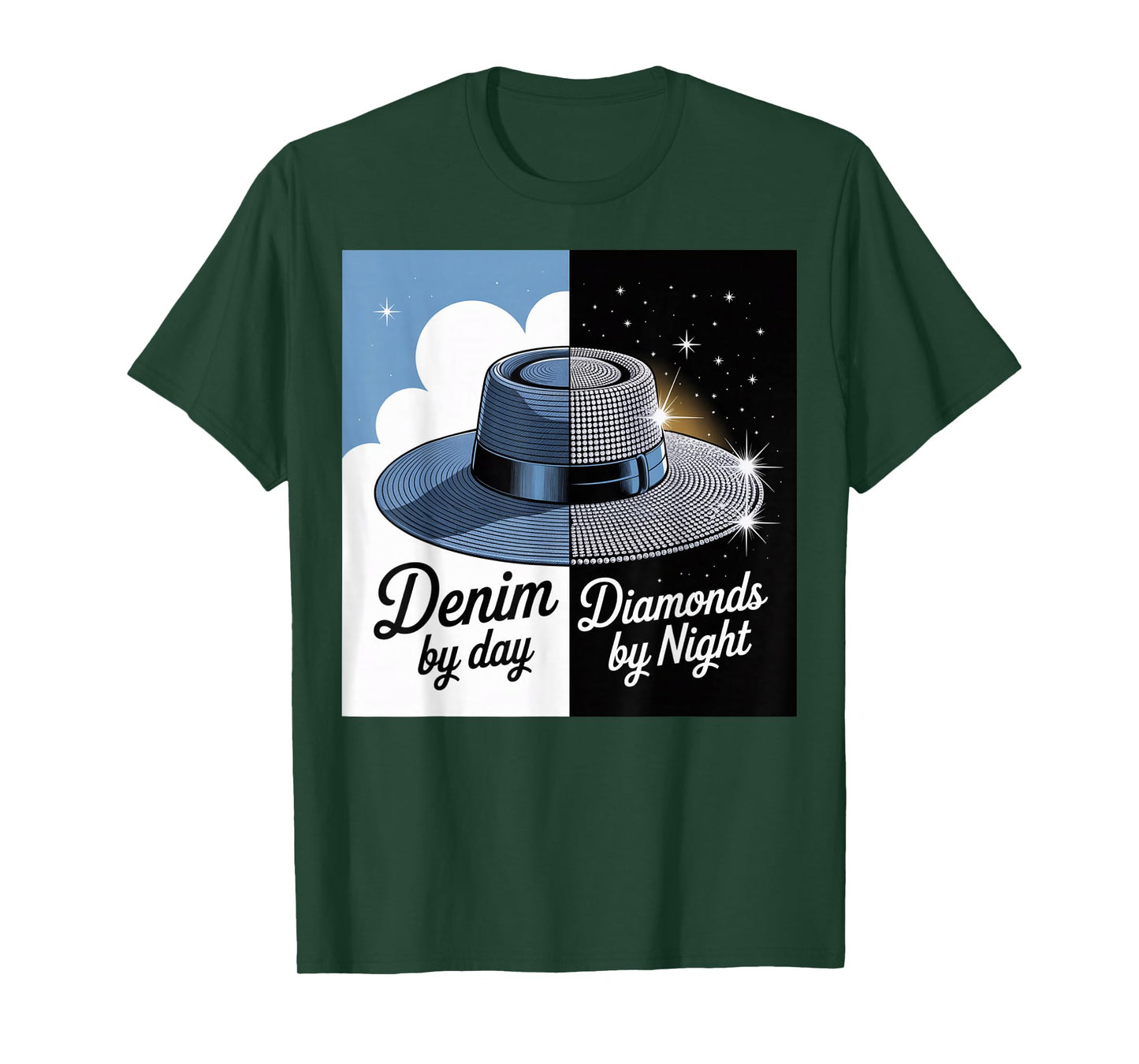 Denim by Day Diamonds by Night For Women's Denim Diamonds T-Shirt