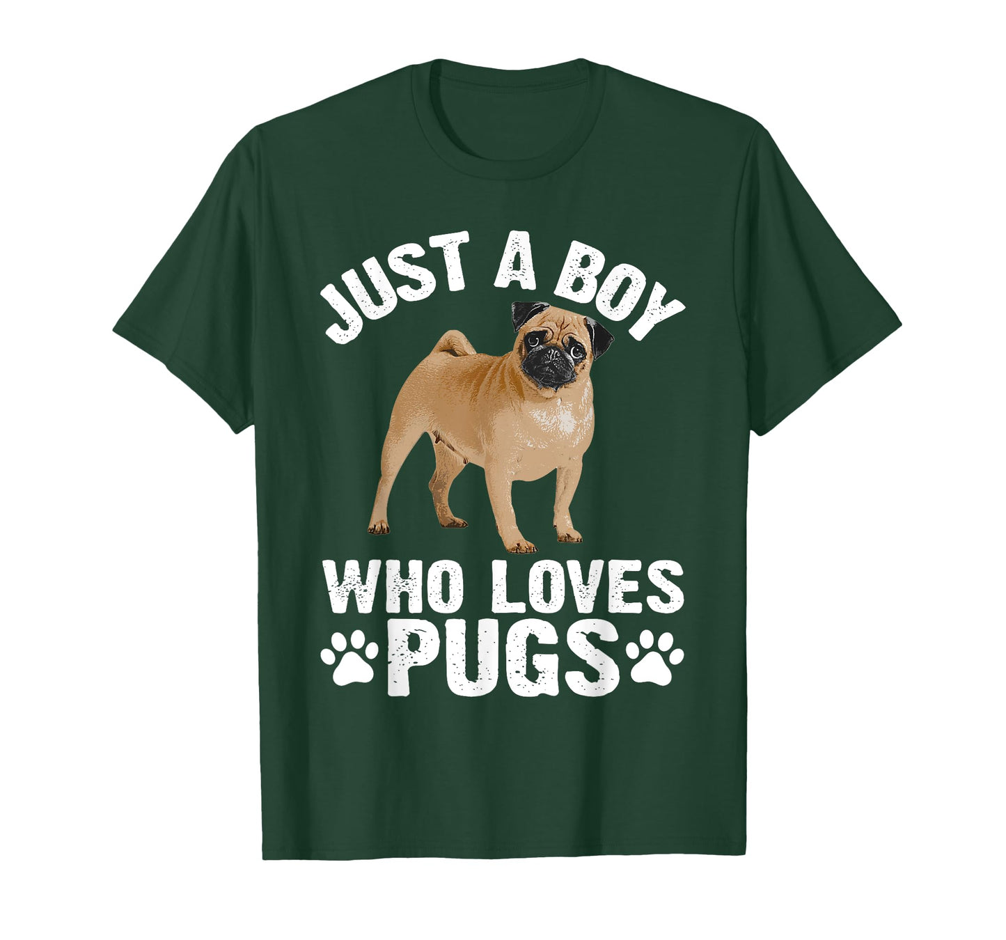 Funny Pug Design For Men Boys Pet Dog Breed Puppy Pug Lovers T-Shirt