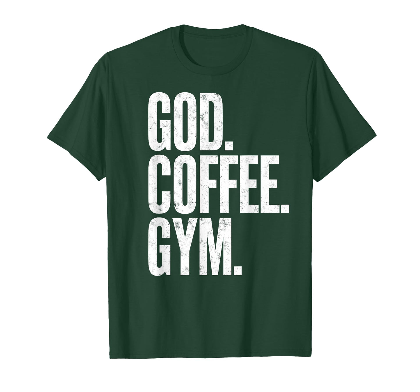 God Coffee Gym Funny Christian Workout Tee Jesus Motivation T-Shirt