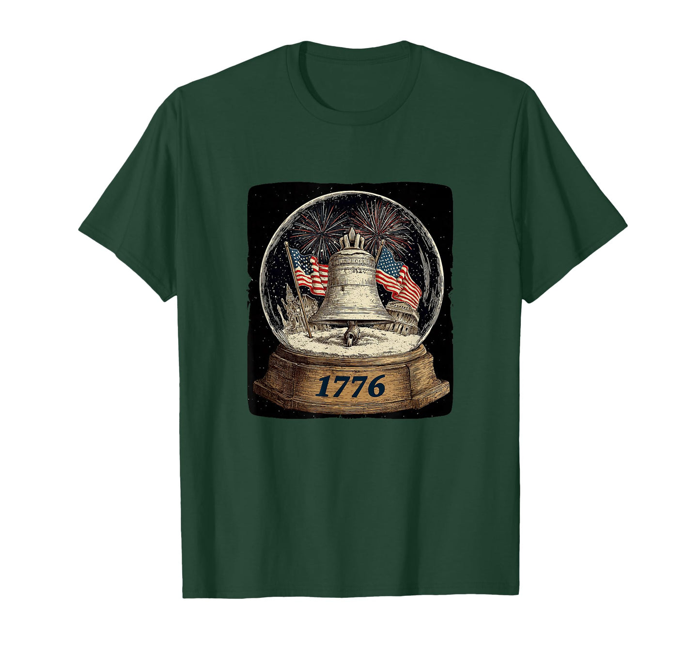 Great Snow Globe in US Style for Boys and Girls T-Shirt