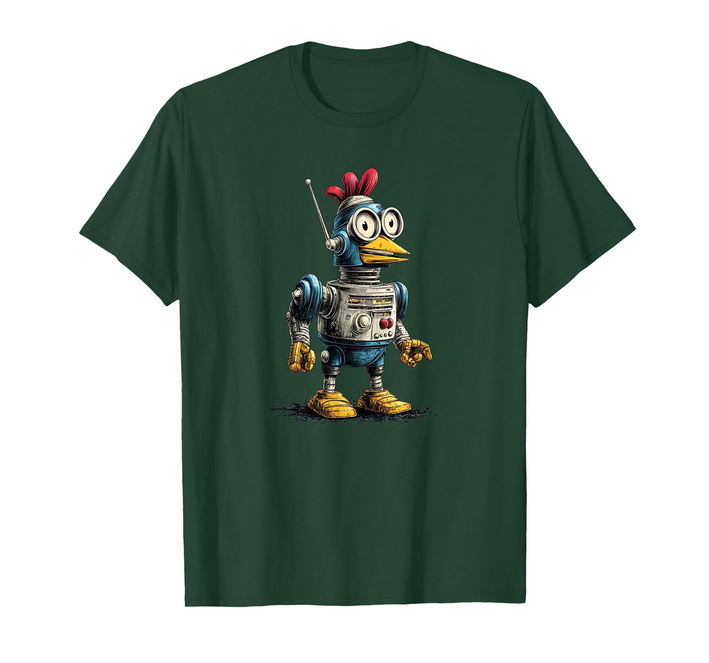 Nice Robot Farm Chicken Costume for Animals and Robots Fans T-Shirt
