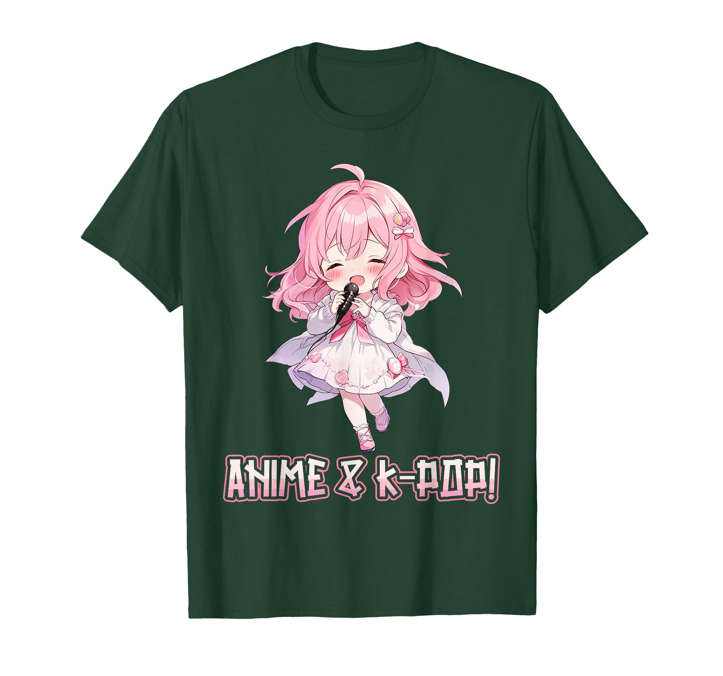 Anime and K-Pop Korean Pop Music Girl KPop Anime K-Pop Lover T-Shirt