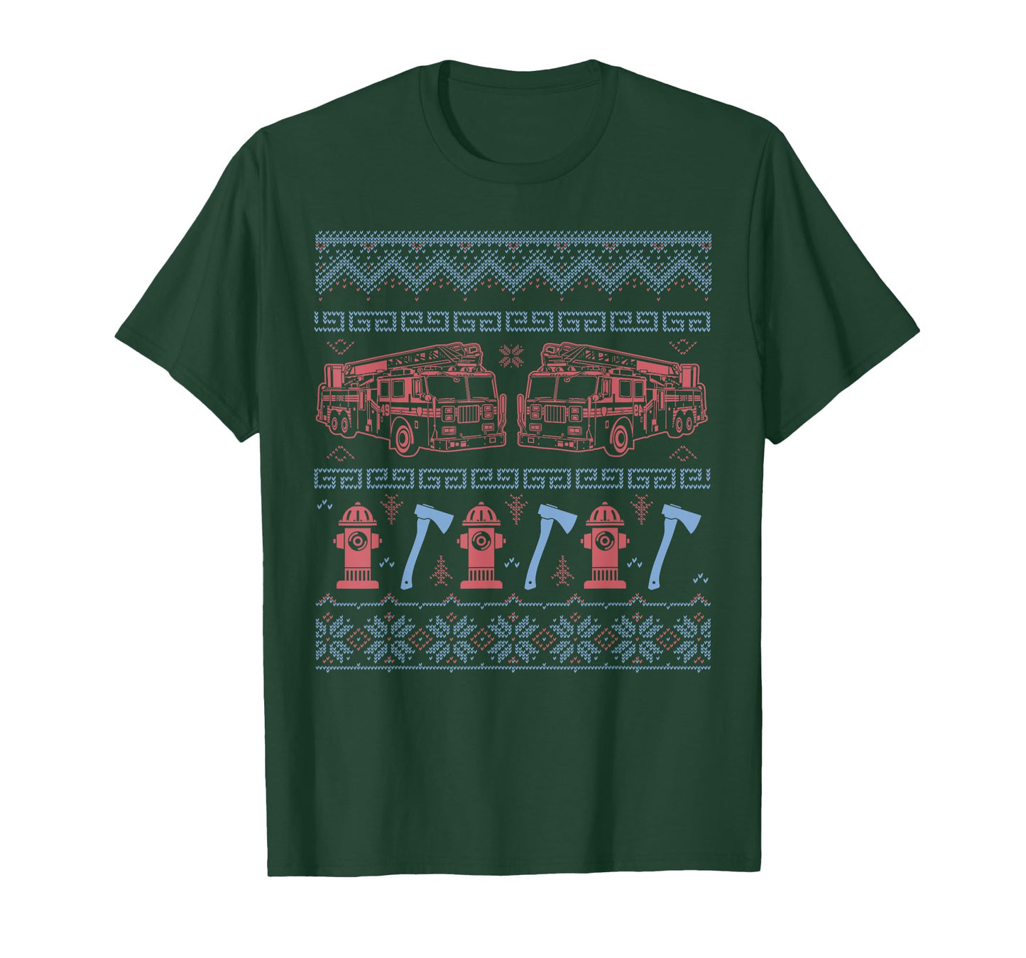 Ugly Firefighter Christmas Sweater T-Shirt