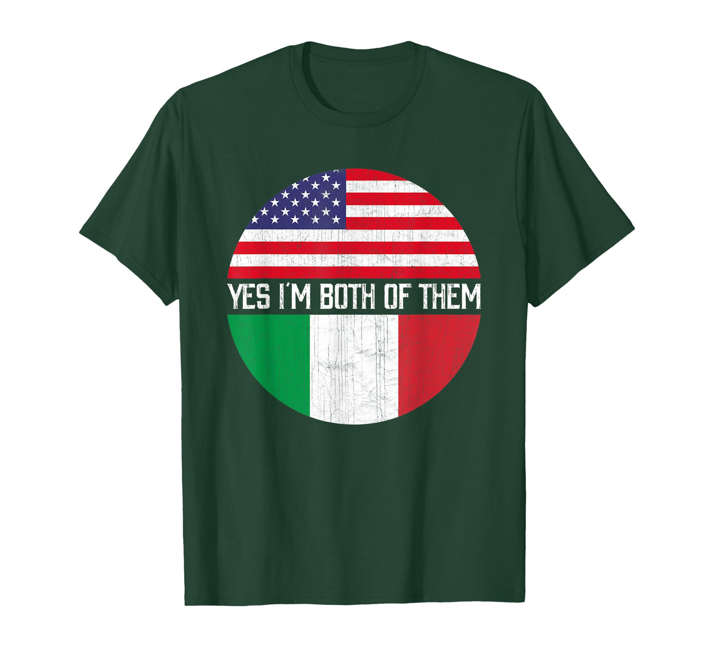 Half American Half Italian USA Flag Family Heritage T-Shirt for Women Kids Men
