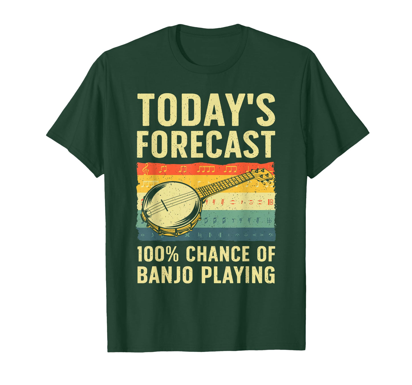 Funny Banjo Art For Men Women Bluegrass Instrument Player T-Shirt