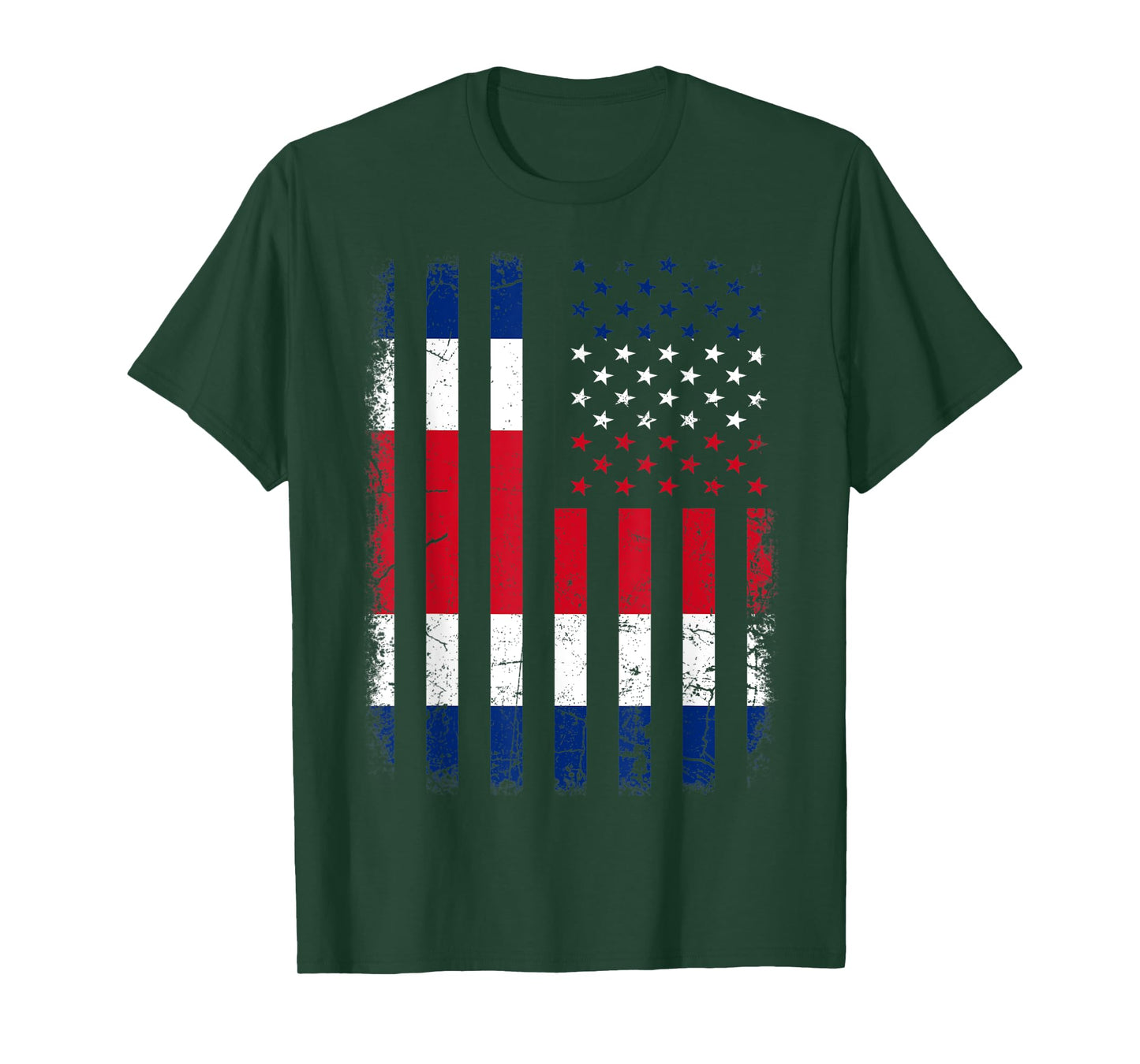 Costa Rican American Flag Costa Rican Roots Costa Rica T-Shirt