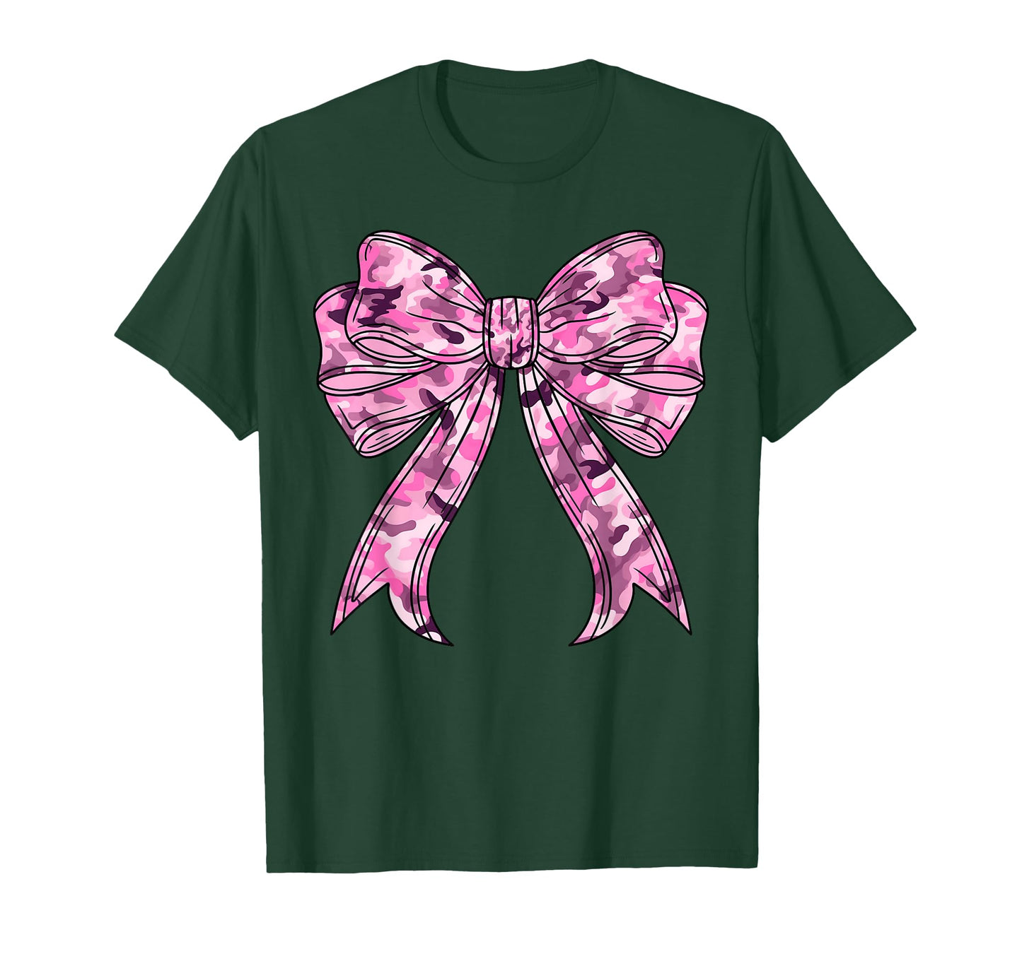 Pink Camouflage Camo Coquette Bow Hunting For Women Kids T-Shirt