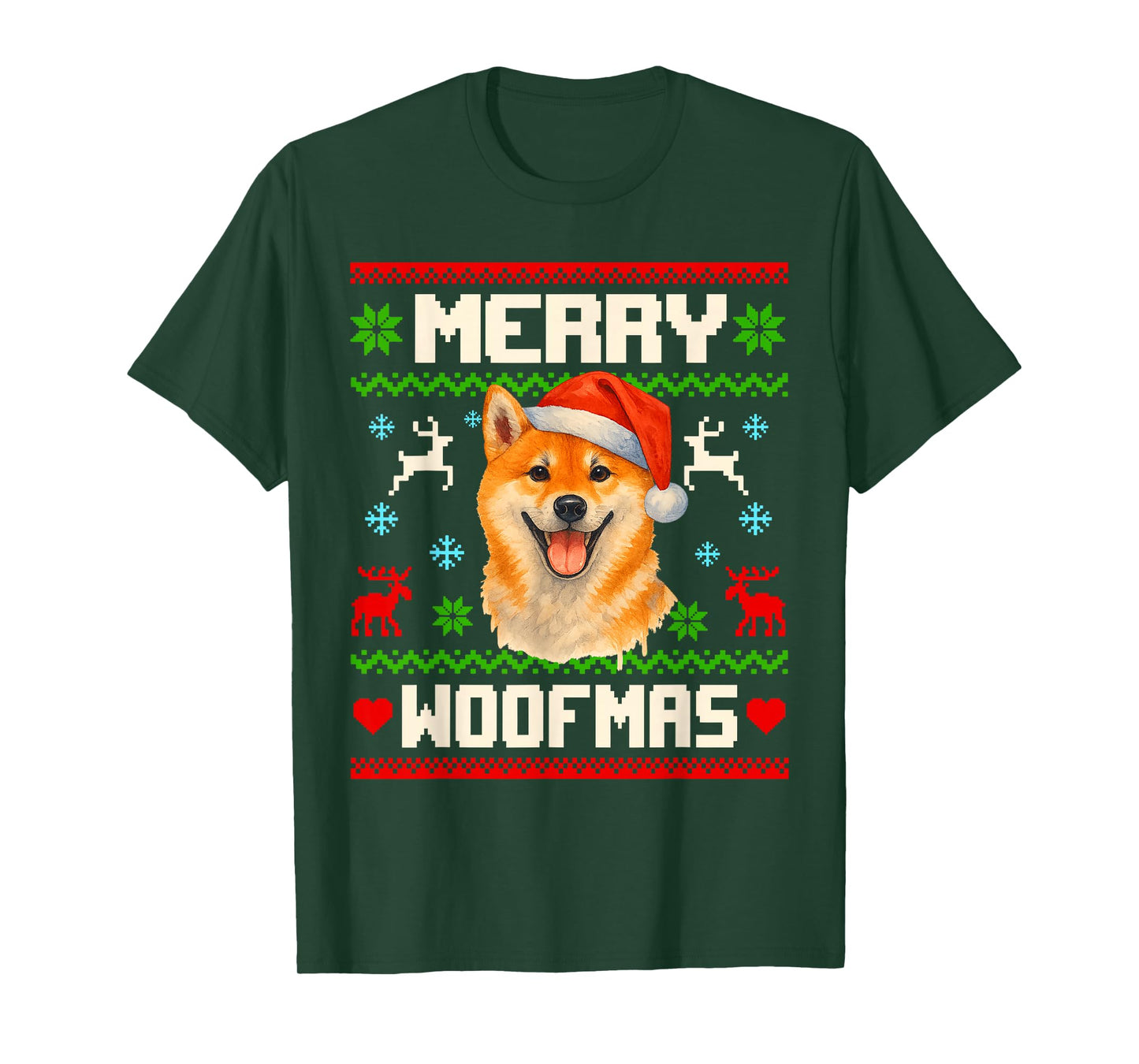 Shiba Inu Dog Christmas Ugly Sweater Pet Dog Lover Xmas T-Shirt