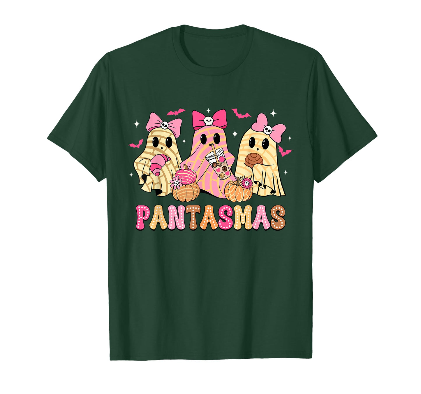 Pantasmas Ghost Funny Spooky Conchas Mexican Halloween Ghost T-Shirt