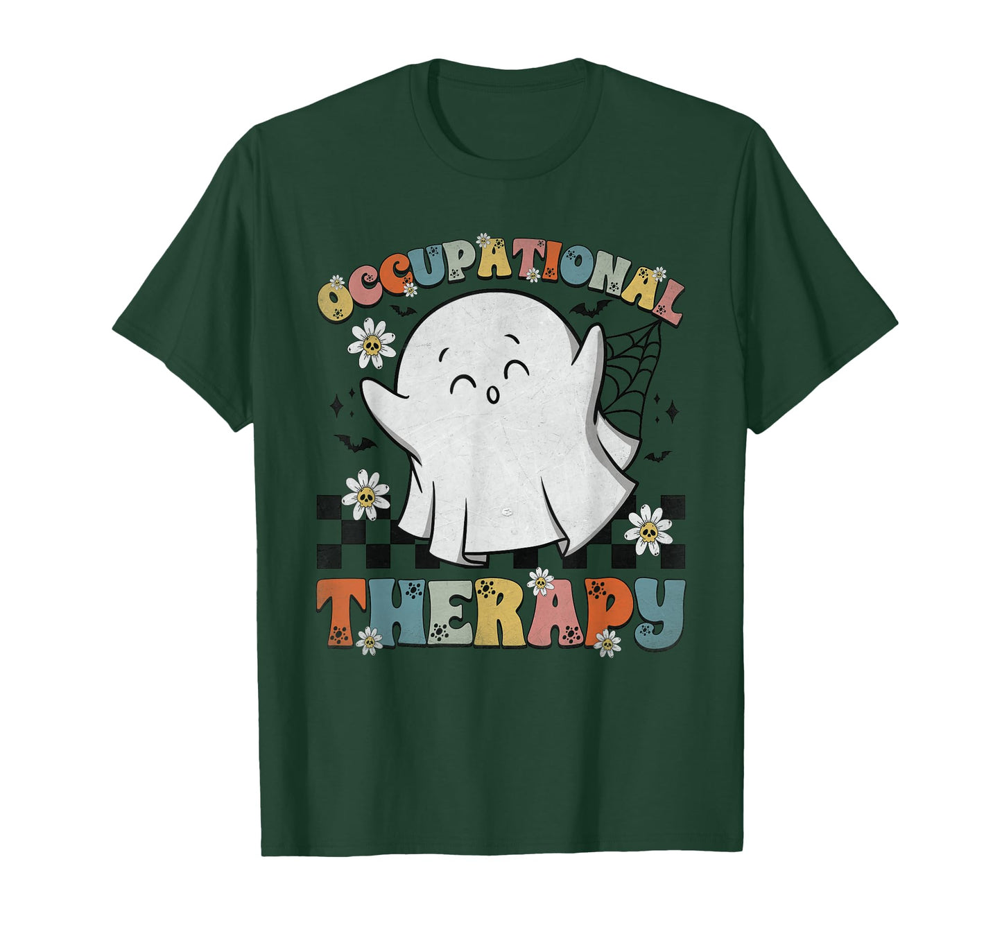 OT Occupational Therapy Halloween Retro Ghost OT Halloween T-Shirt