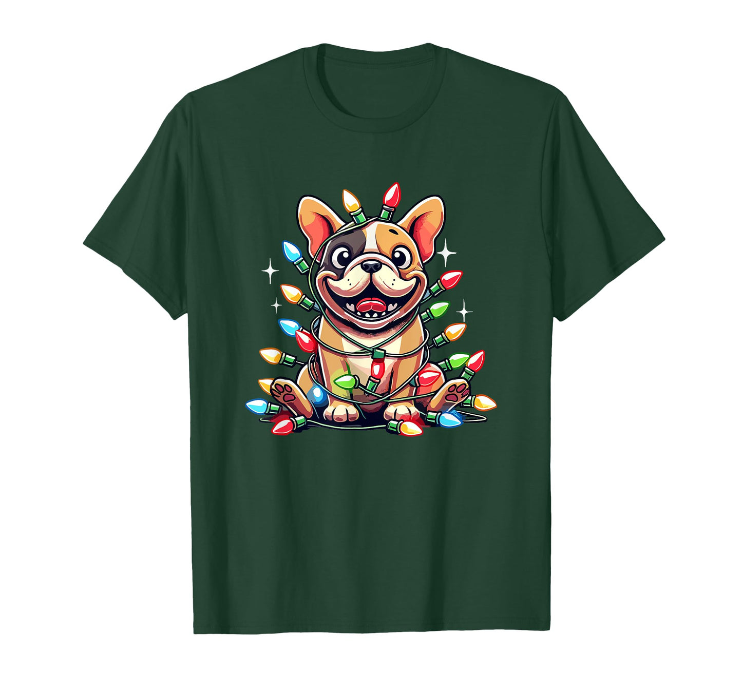 Christmas Lights French Bulldogs Frenchie French Bulldog T-Shirt