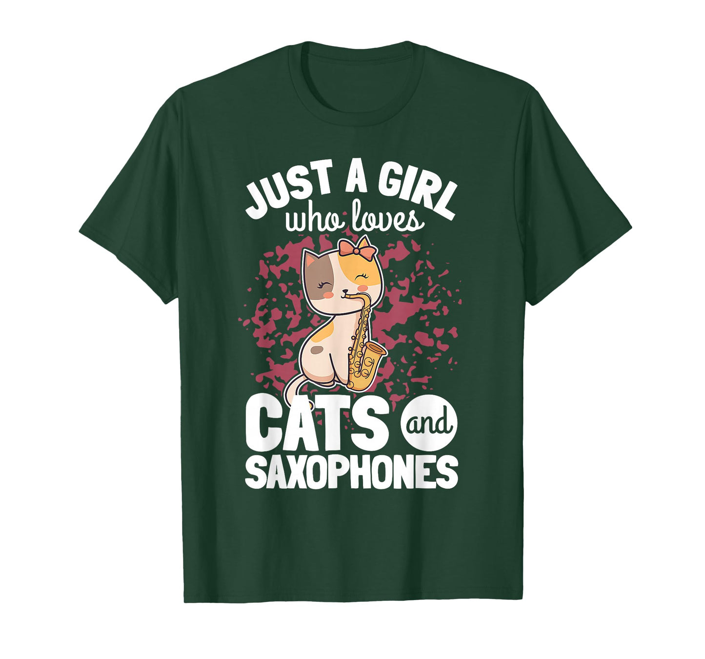 Saxophonist Girl Saxist Sax Cat Saxophone T-Shirt