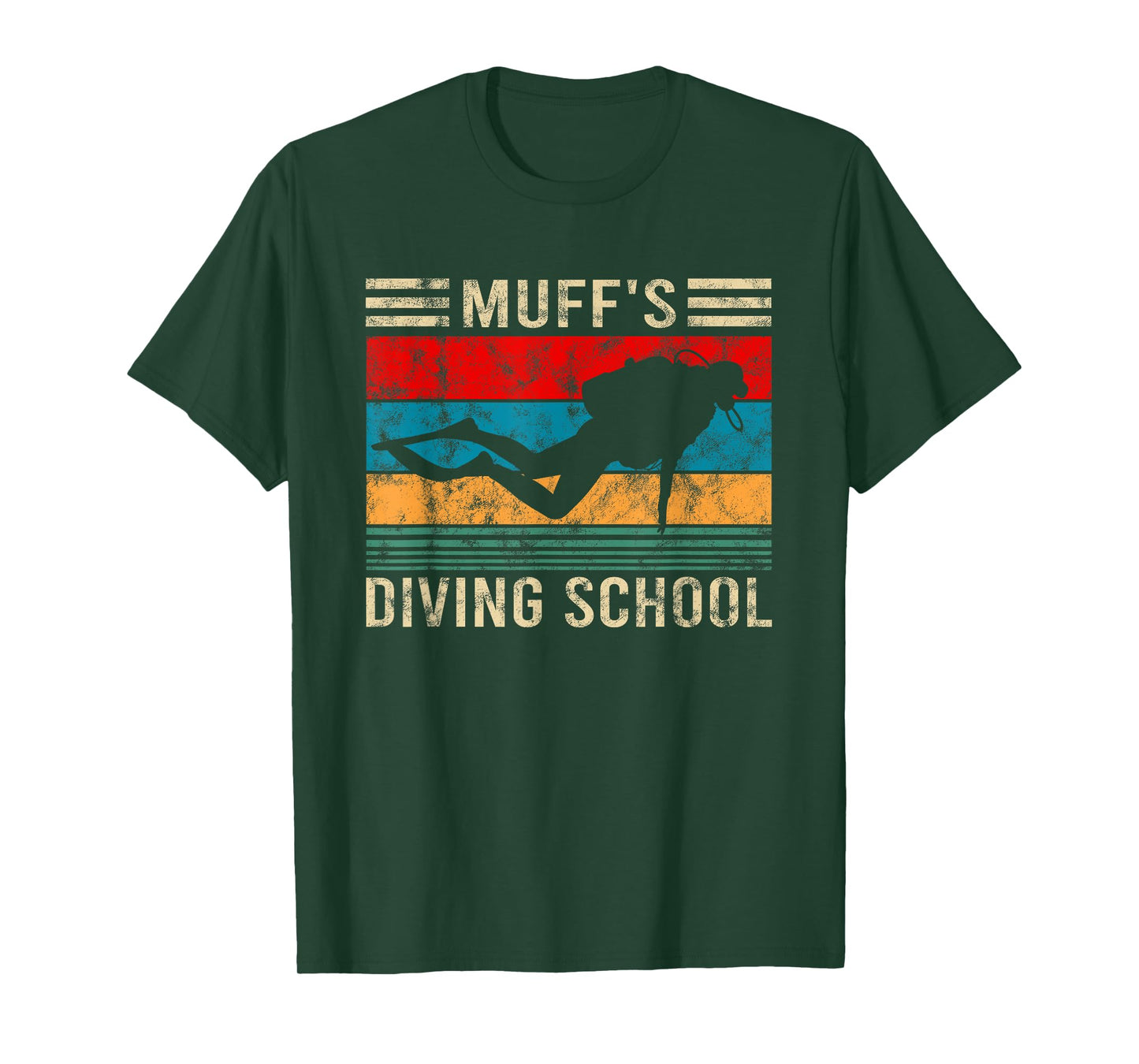Muffs Diving School Funny Scuba Diver Gift T-Shirt