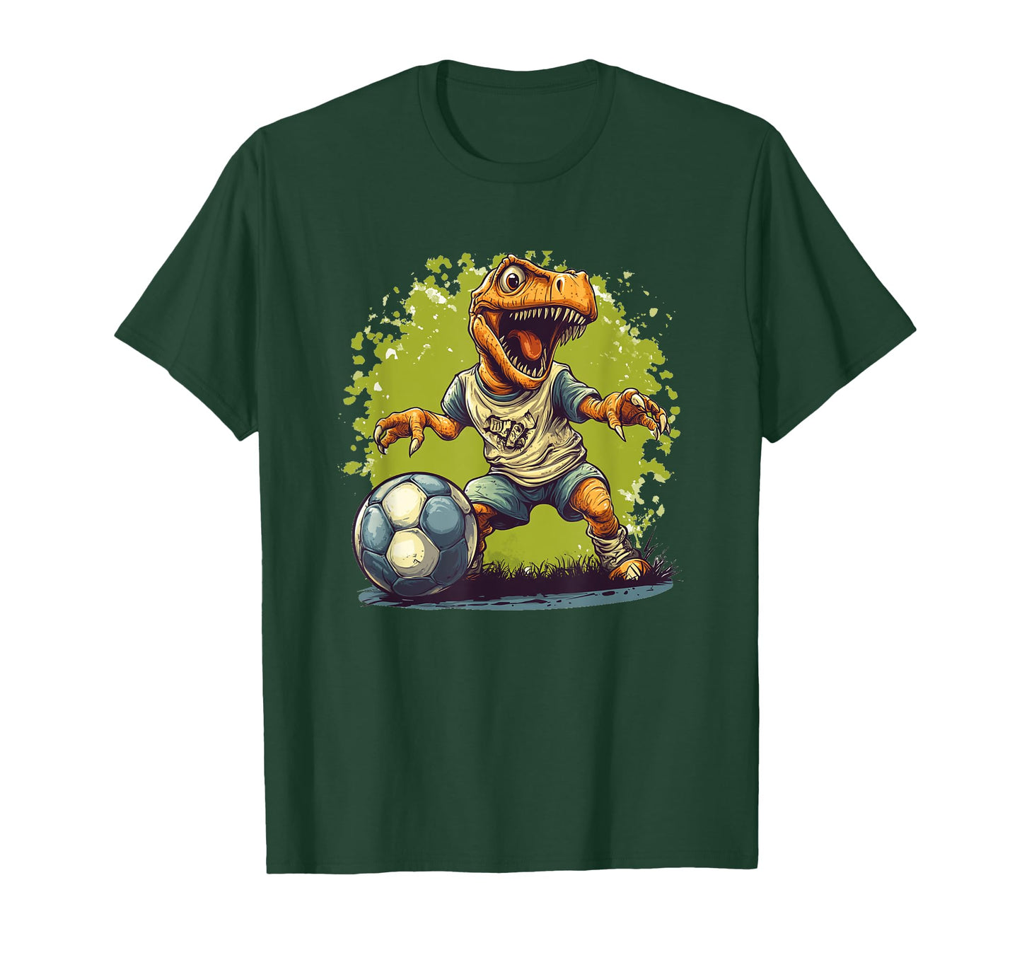 Pretty Soccer Player Dinosaur Costume for Adults and Kids T-Shirt