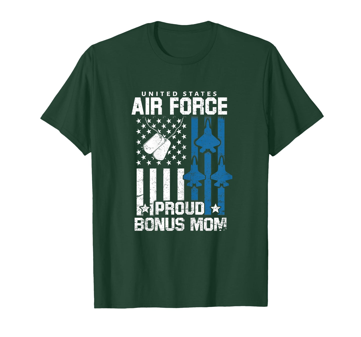 Proud Bonus Mom of US Air Force Veteran USAF Family Matching T-Shirt