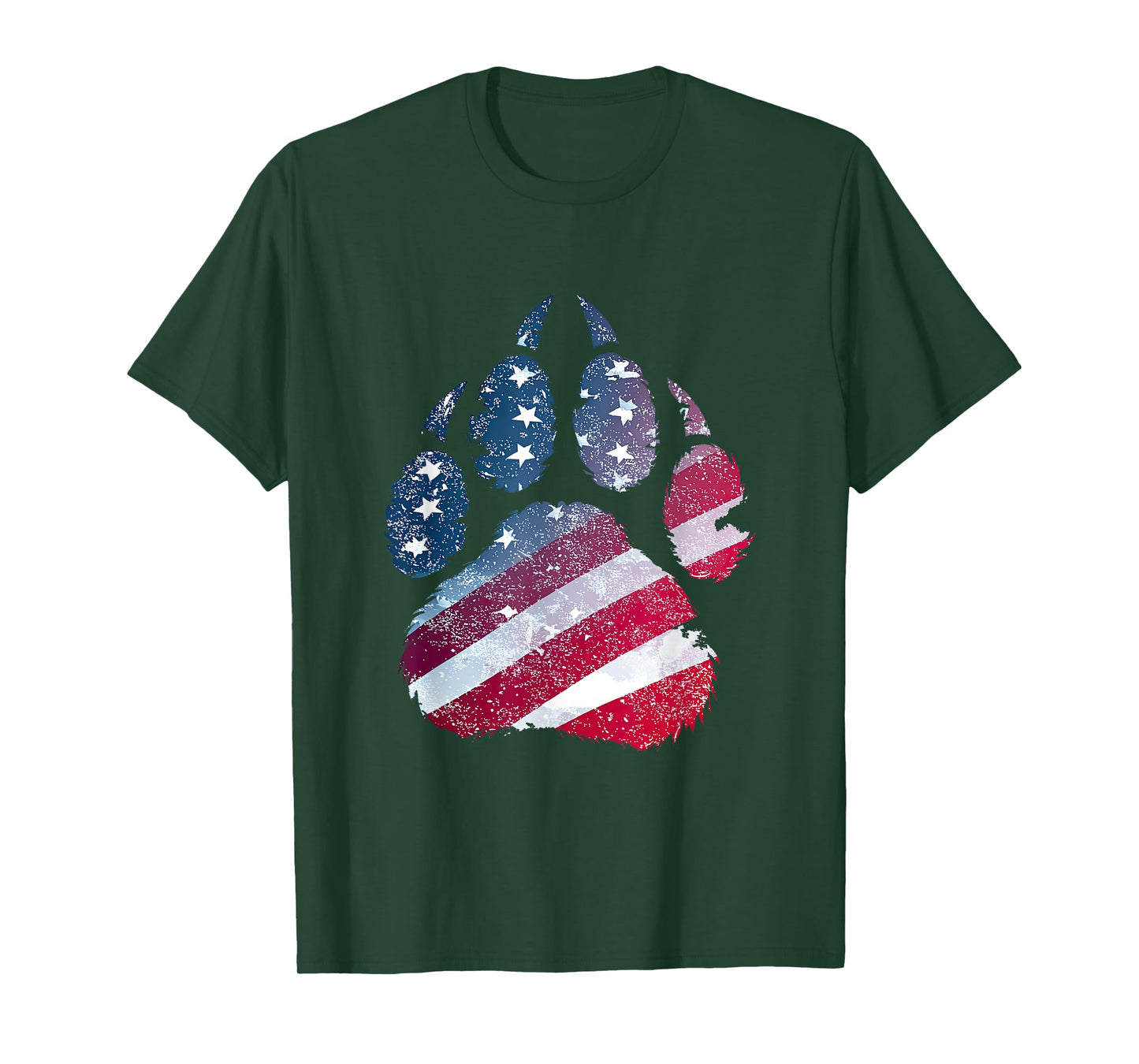 Patriotic Paw Print Look for Boys and Girls T-Shirt