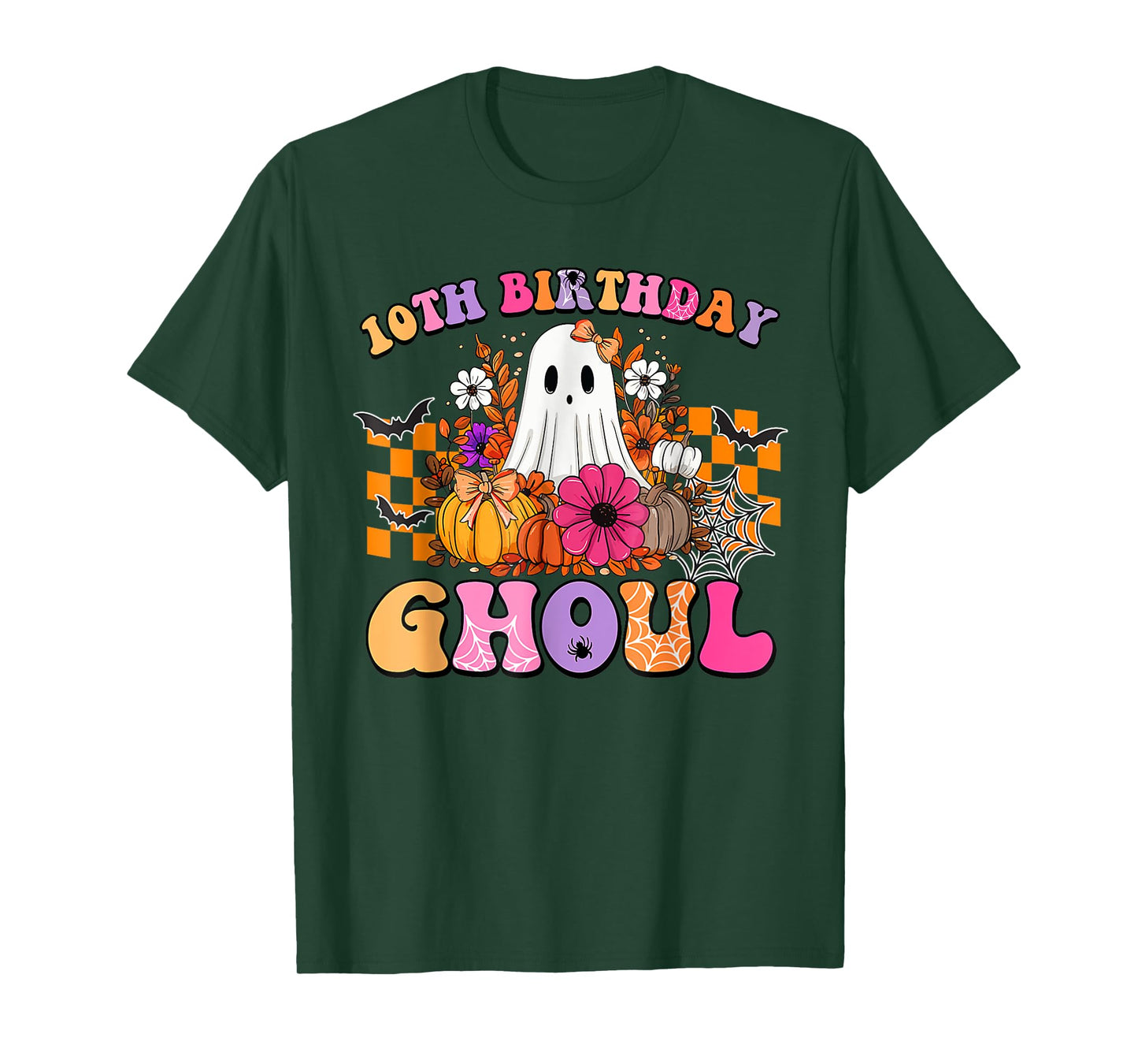 Halloween Ghoul 10 Year Old 10th Birthday Spooky Ghost T-Shirt