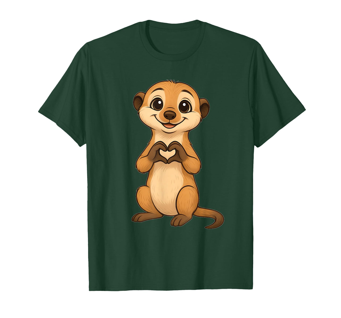 Meerkat with heart | Sweet meerkat with heart symbol T-Shirt