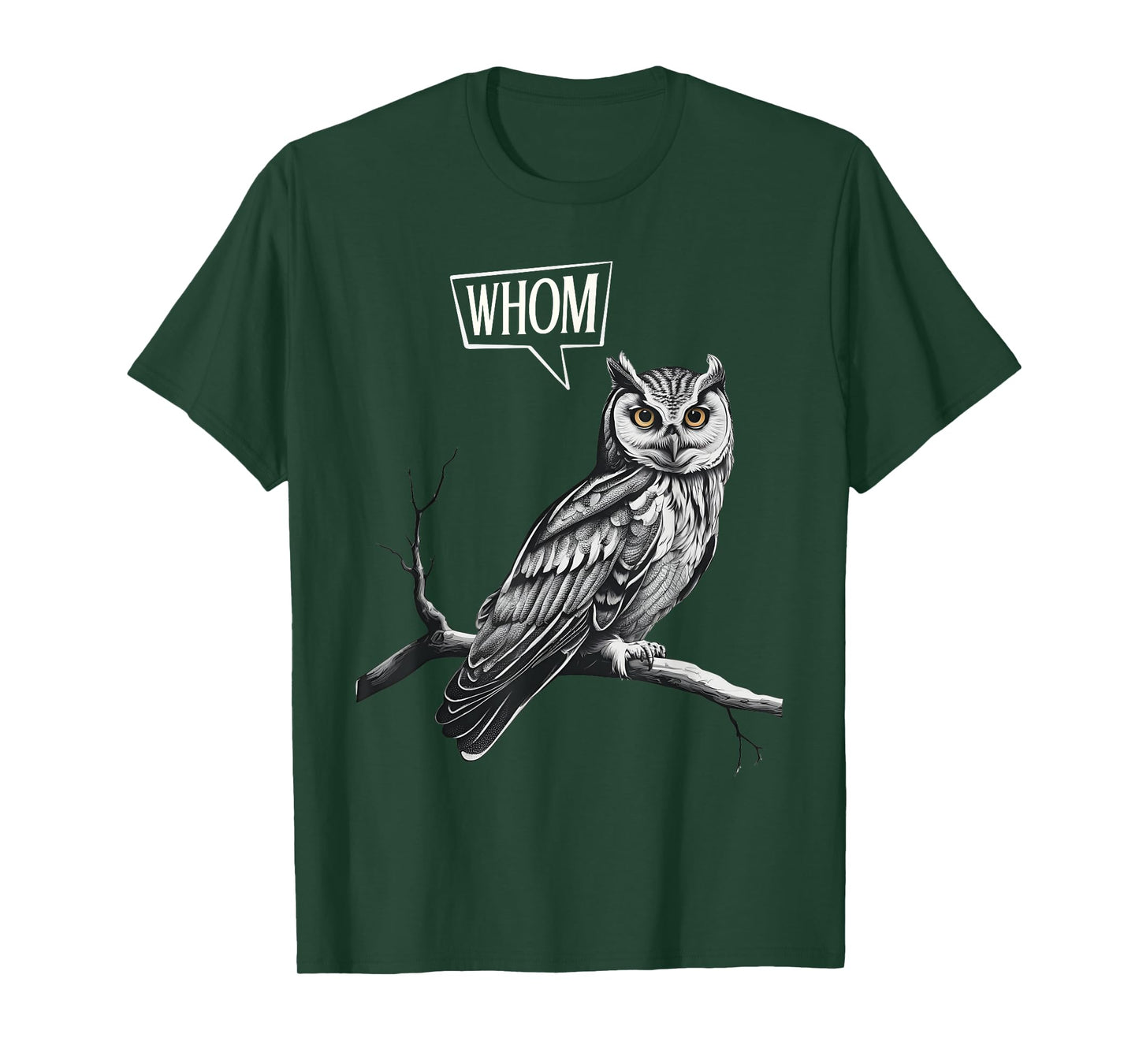 Funny Owl Whom Grammar Pun English Teacher Humor T-Shirt