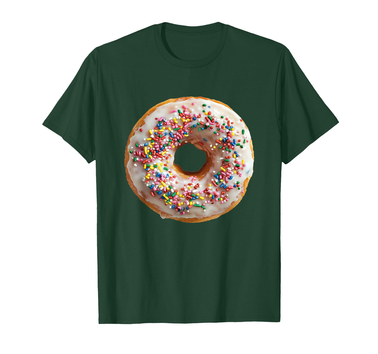 Candy Designs. Unisex-Adult, Unisex-Kid Donuts Colorful Sprinkles Doughnut Funny Graphic T-Shirt