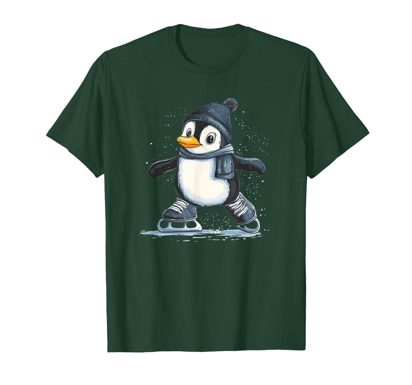 Penguin Skating Style for a Frosty Touch with Skate Shoes T-Shirt