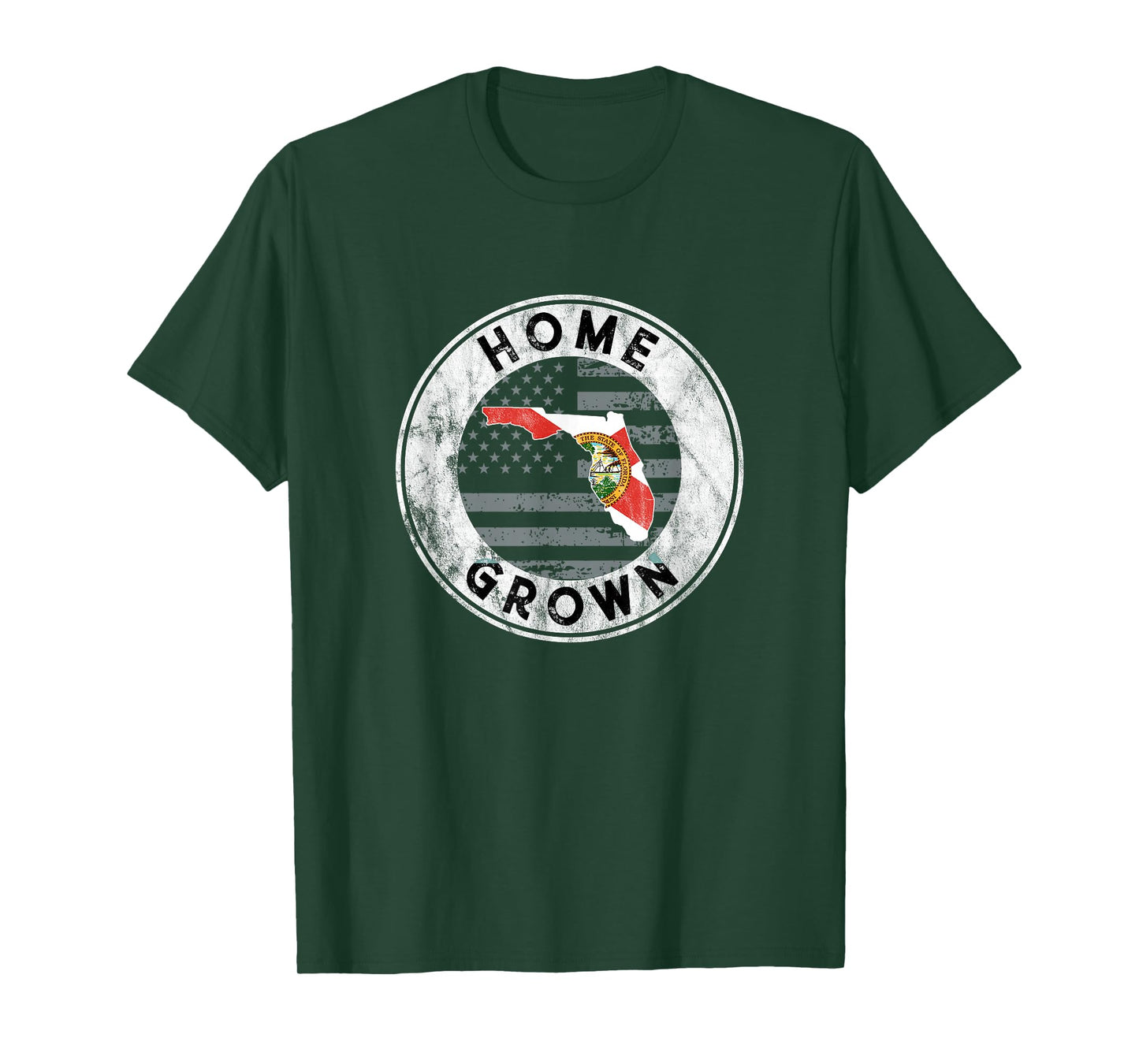 Florida Shirt Home Grown State American Flag Pride FL Tshirt T-Shirt