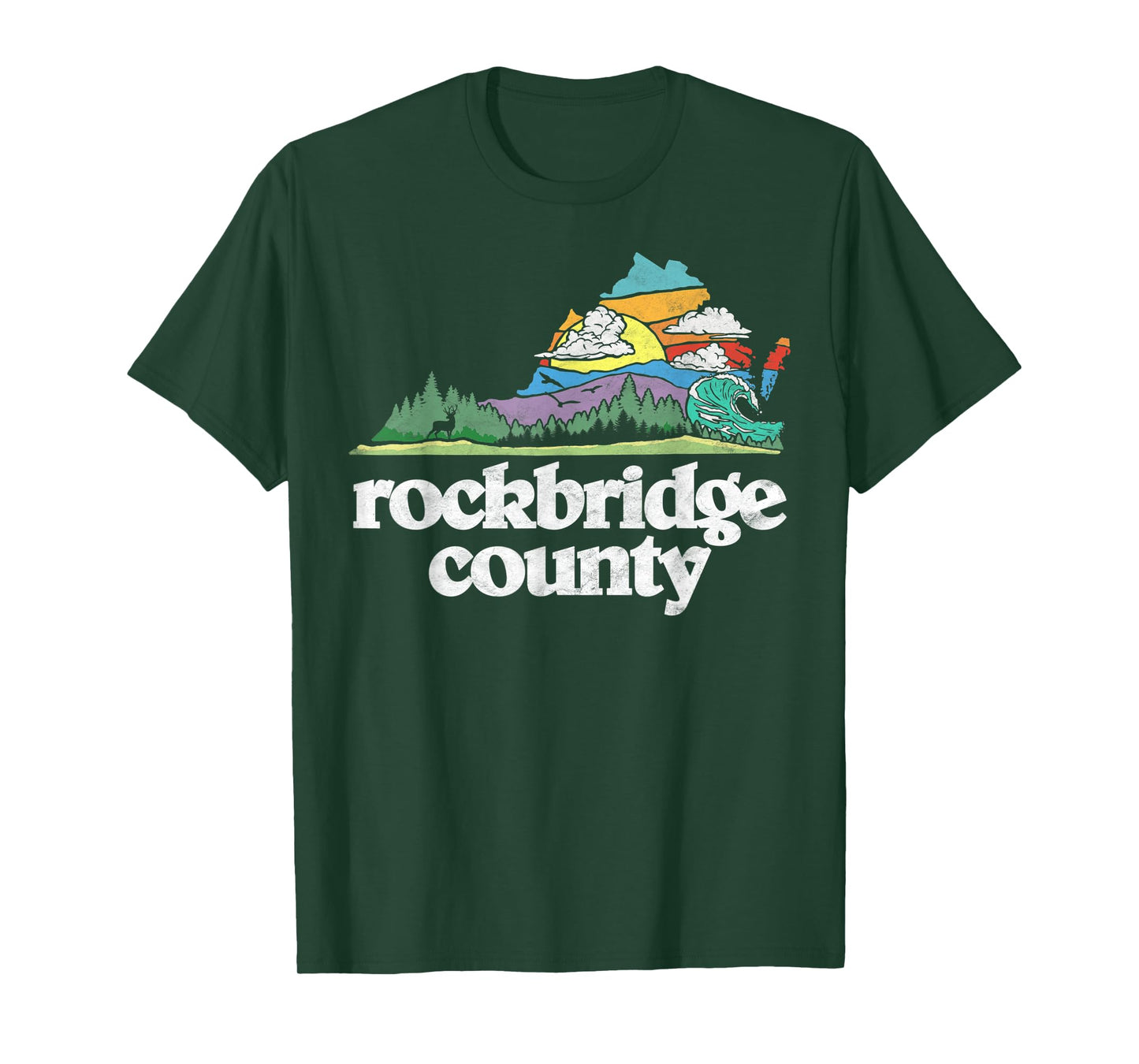 Rockbridge County Virginia Outdoors & Nature Lover Retro T-Shirt